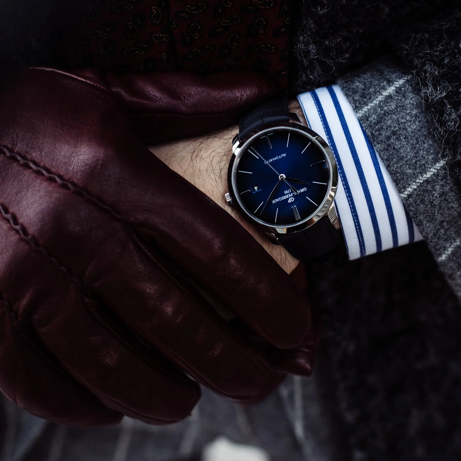 1966 40 | 40mm, Steel, Alligator Leather, Blue Dial - Image 3