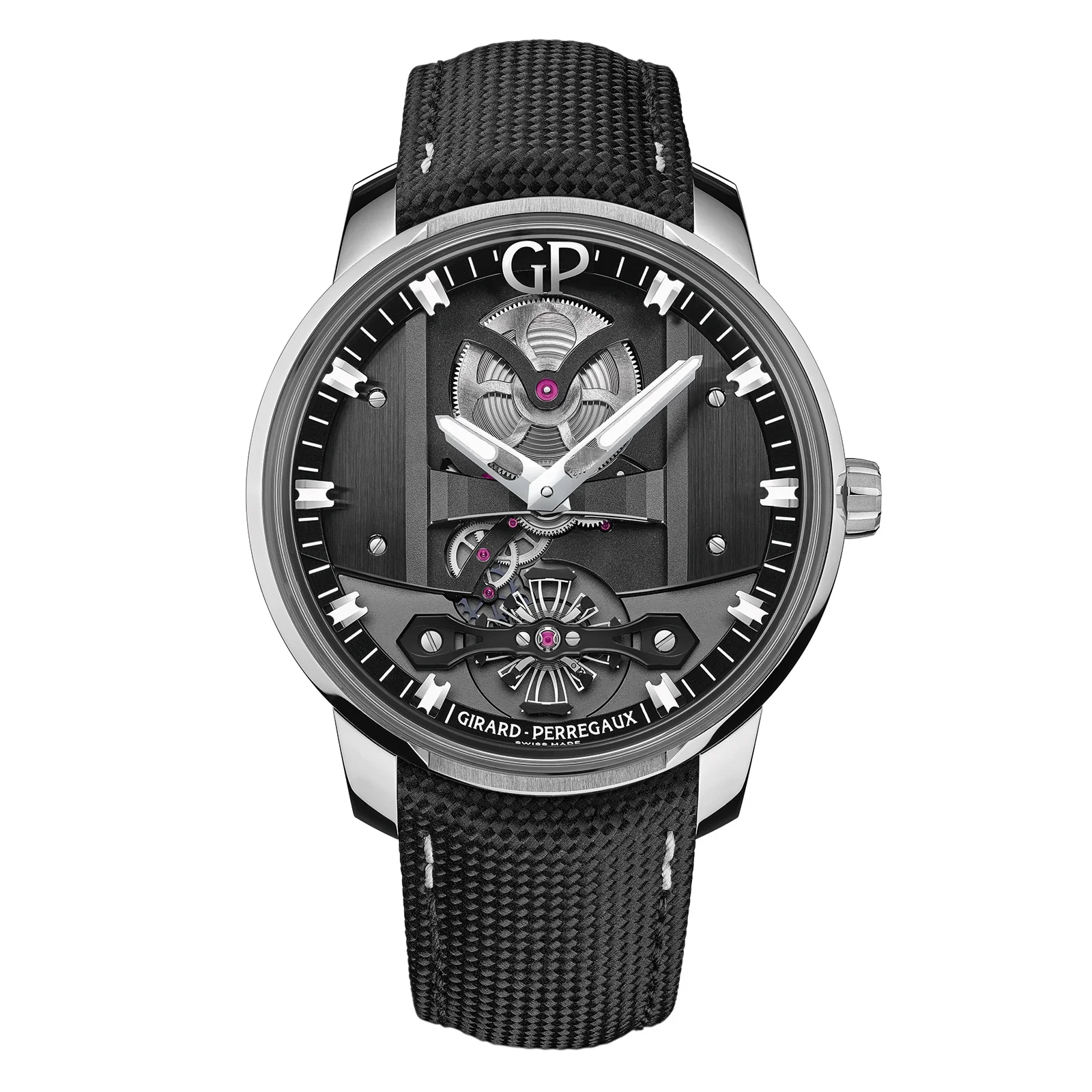 Free Bridge | 44mm, Steel, Leather, Black Dial