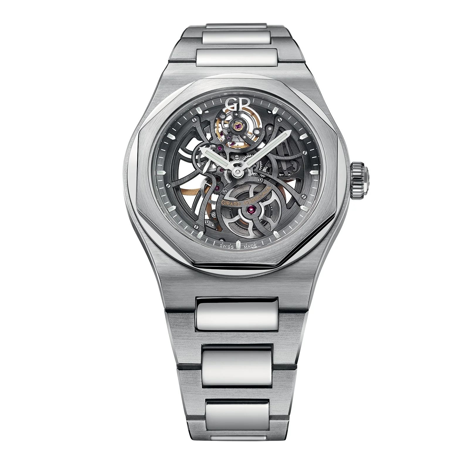 Laureato Skeleton | 42mm, Steel, Grey Dial