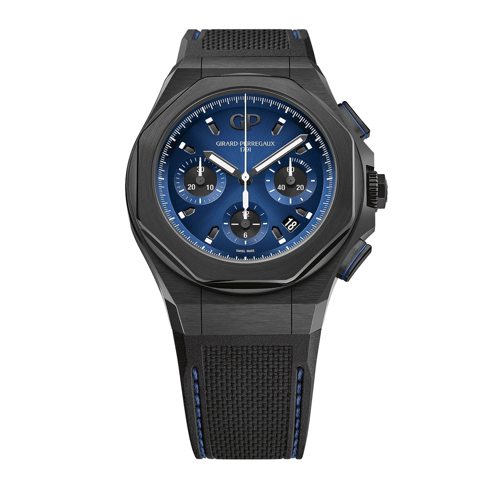 Laureato Absolute Chronograph | 44mm, Titanium, Rubber, Blue Dial