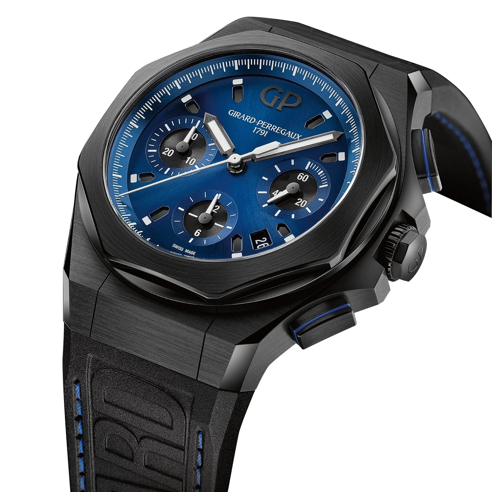 Laureato Absolute Chronograph | 44mm, Titanium, Rubber, Blue Dial - Image 2