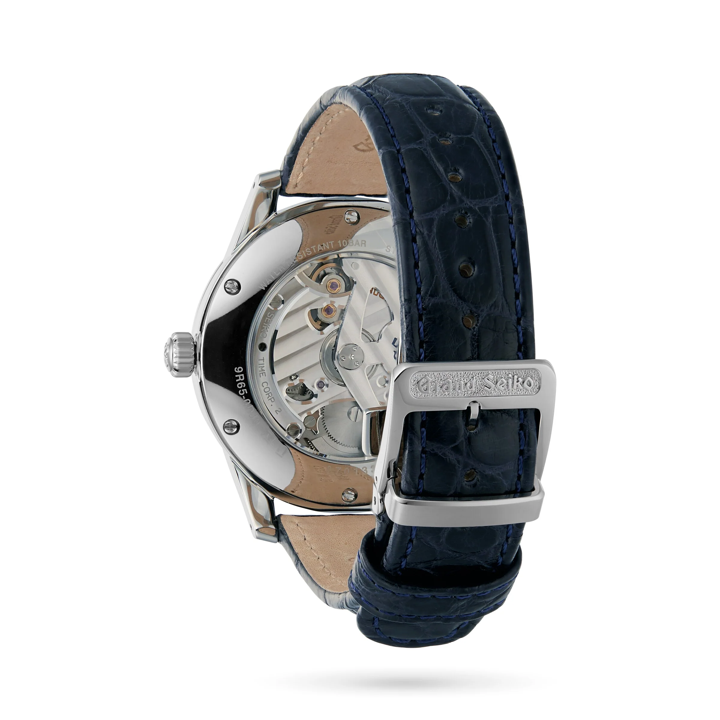 Spring Drive Elegance | 40mm, Steel, Crocodile Leather, Blue Dial - Image 3
