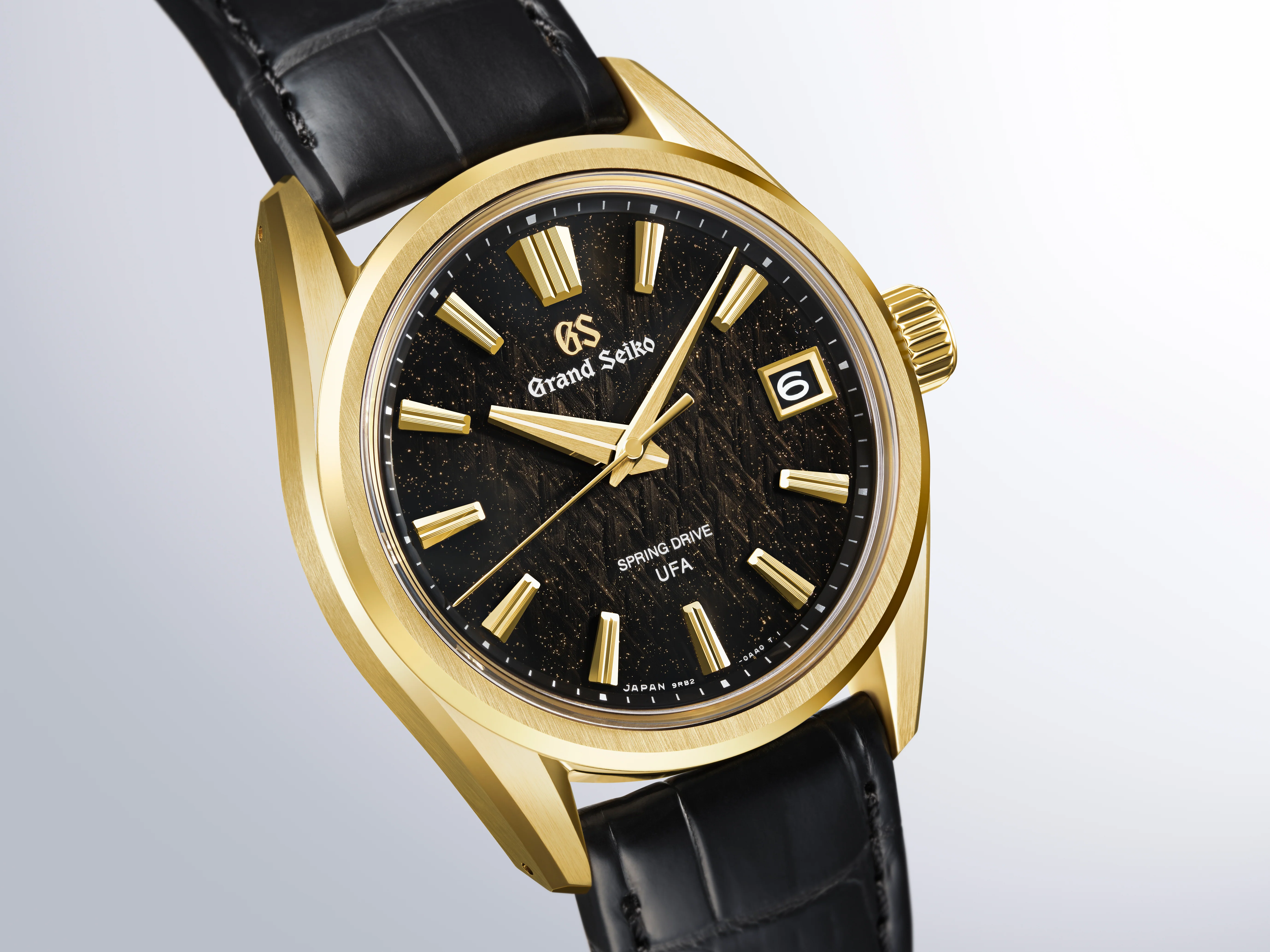 Spring Drive Evolution 9 | 37mm, 18K Yellow Gold, Leather, Black Dial - Image 2