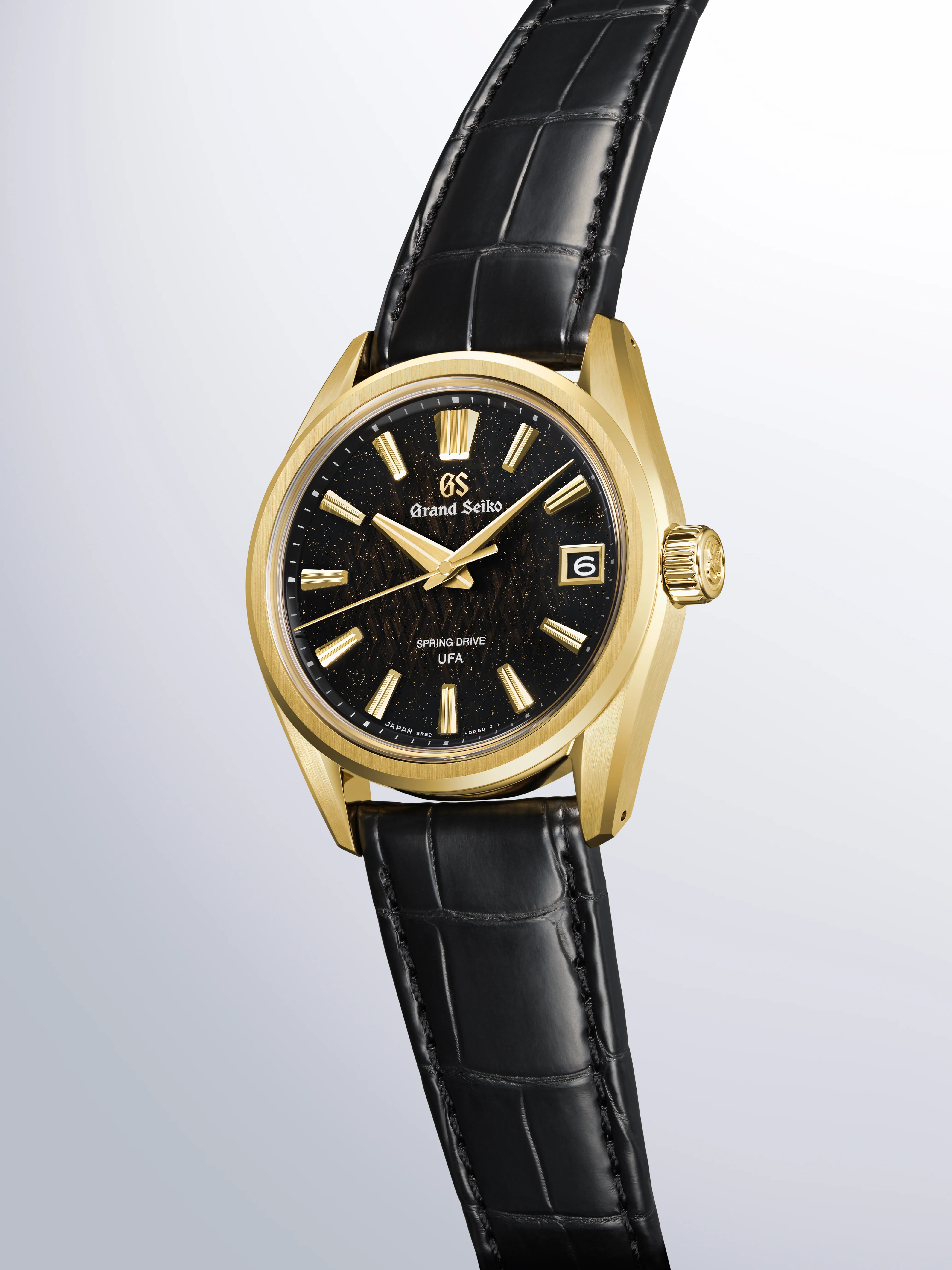 Spring Drive Evolution 9 | 37mm, 18K Yellow Gold, Leather, Black Dial - Image 3