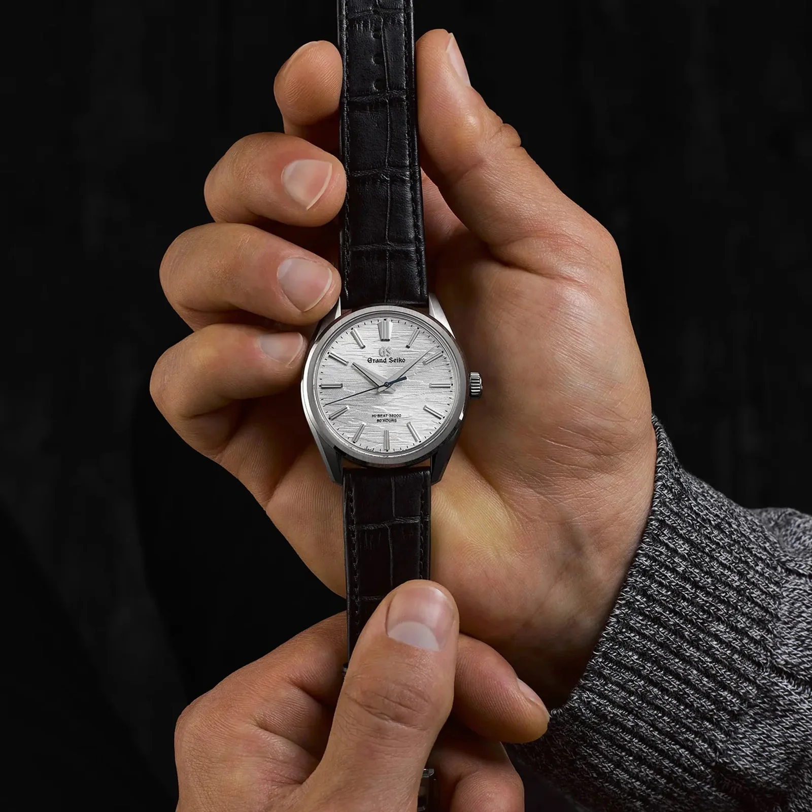 Manual Hi-beat 80 Hours Evolution 9 | 39mm, Titanium, Crocodile Leather, White Dial - Image 8