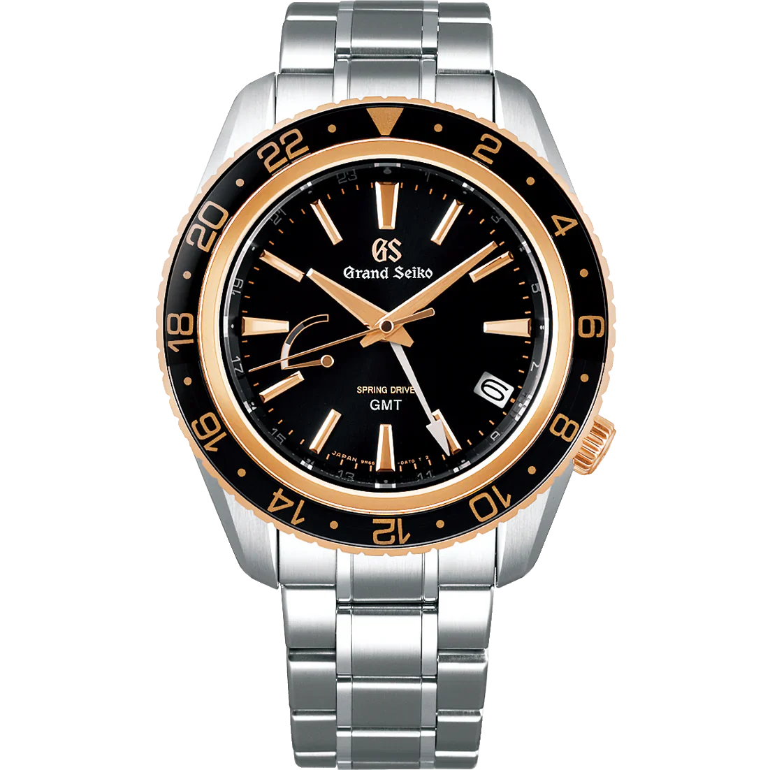 Spring Drive GMT Sport | 44mm, Steel & 18K Yellow Gold, Black Dial