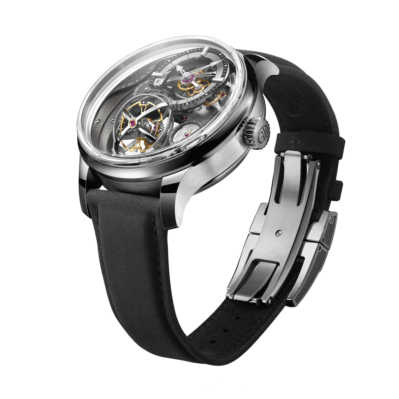 Tourbillon Cardan | 45.5mm, Titanium, Rubber, Grey Dial - Image 4