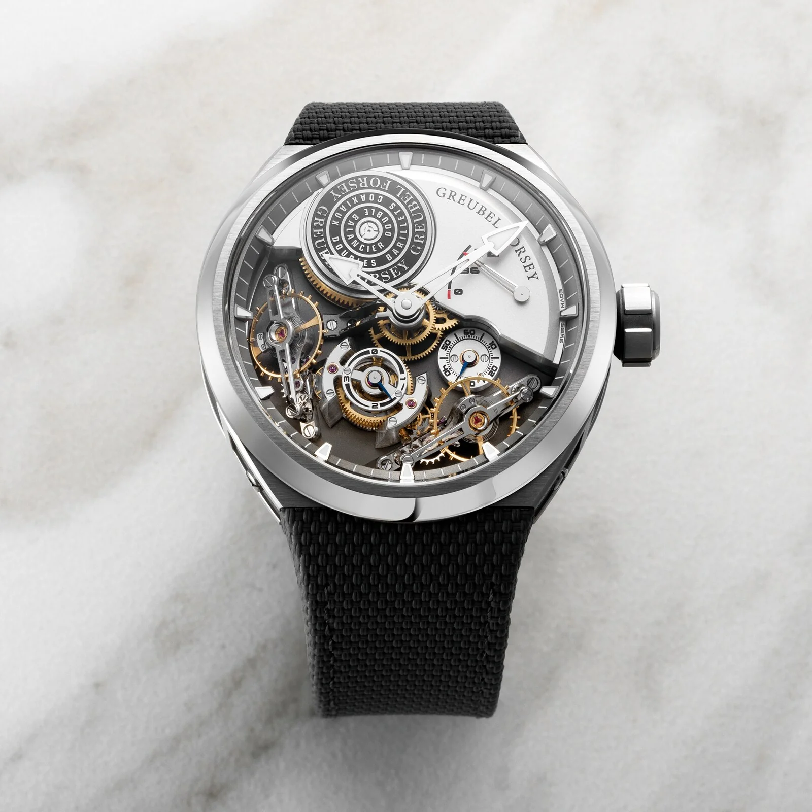 Double Balancier Convexe | 43.5mm, Titanium, Grey Dial - Image 2