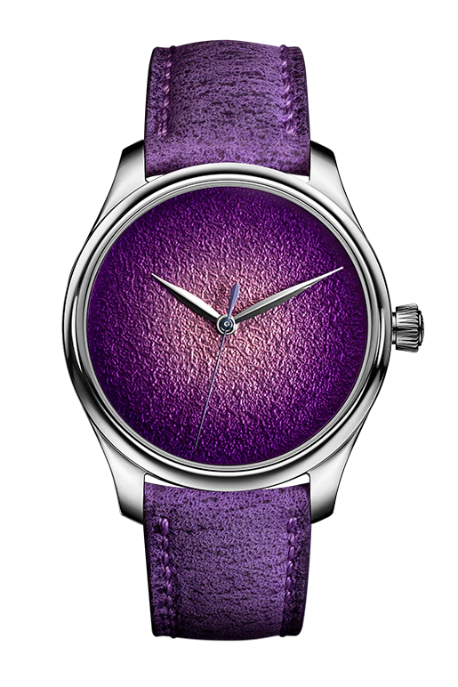 Endeavour Centre Seconds Concept Purple Enamel | 40mm, Steel, Leather, Purple Dial