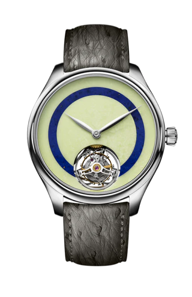 Endeavour Tourbillon Concept Pop | 40mm, Steel, Leather, Mint Green Dial