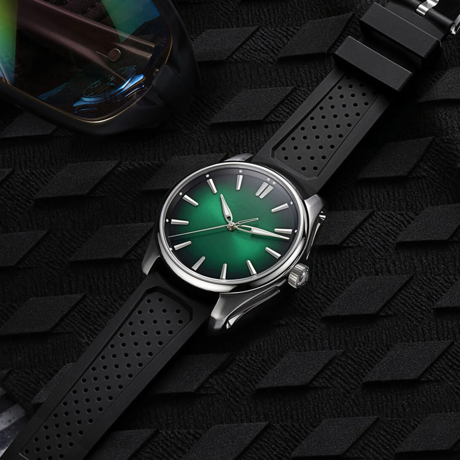 Pioneer Centre Seconds Cosmic Green | 40mm, Steel, Rubber, Green Dial - Image 4