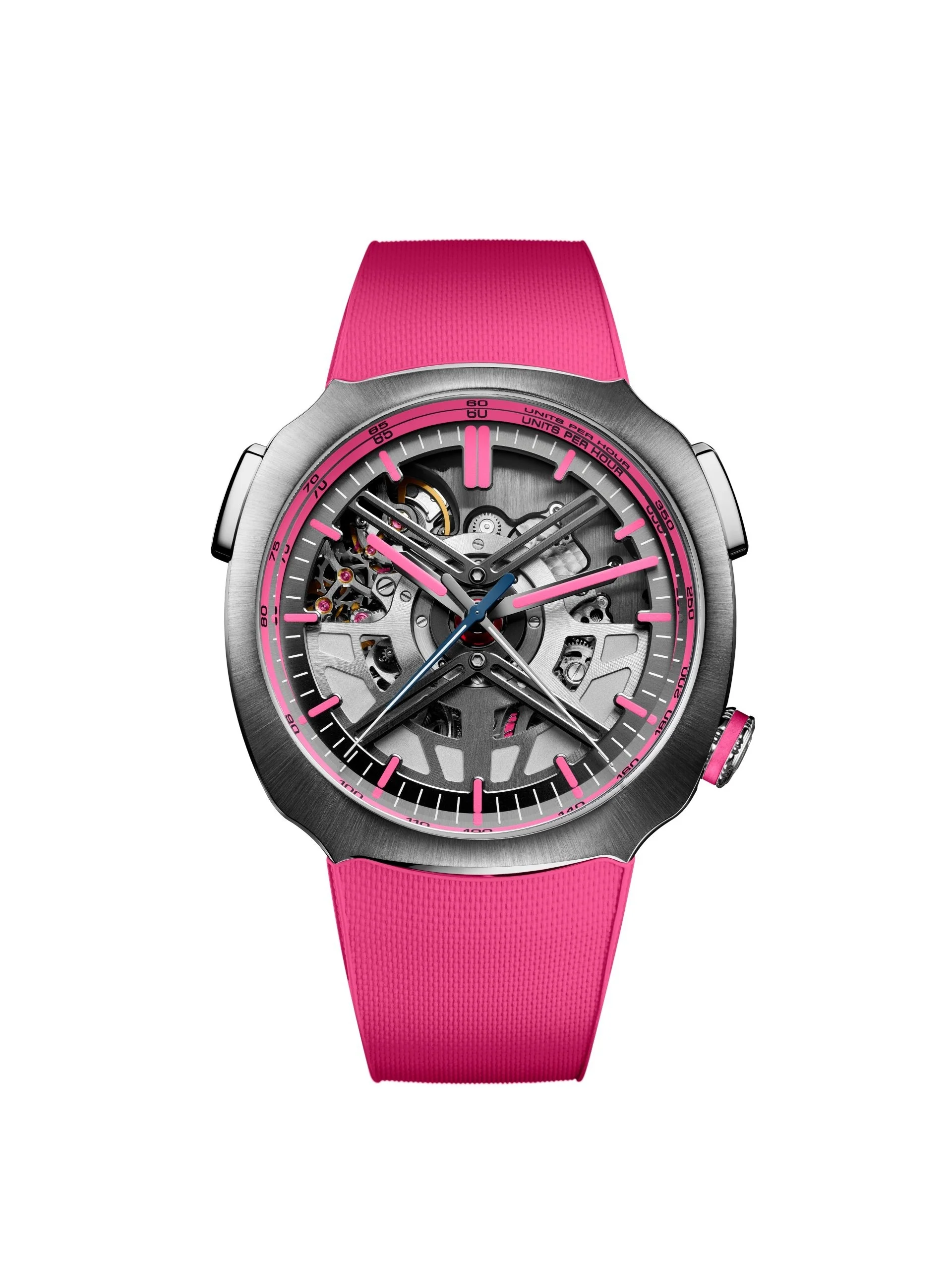 Streamliner Alpine Drivers Pink Edition | 42.5mm, Steel, Rubber, Grey Dial