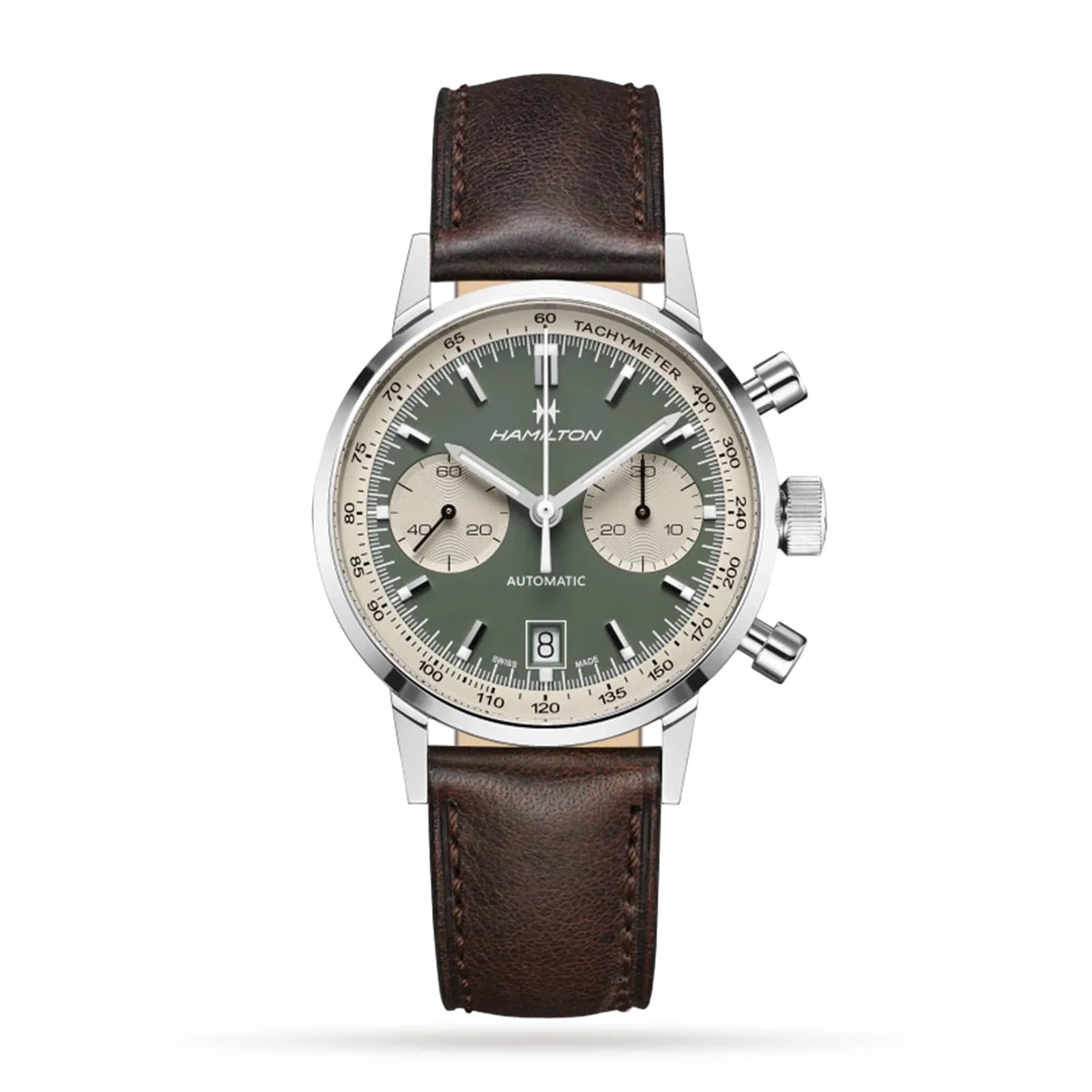 American Classic Intra-Matic Auto Chrono 40mm | 40mm, Steel, Leather, Green Dial
