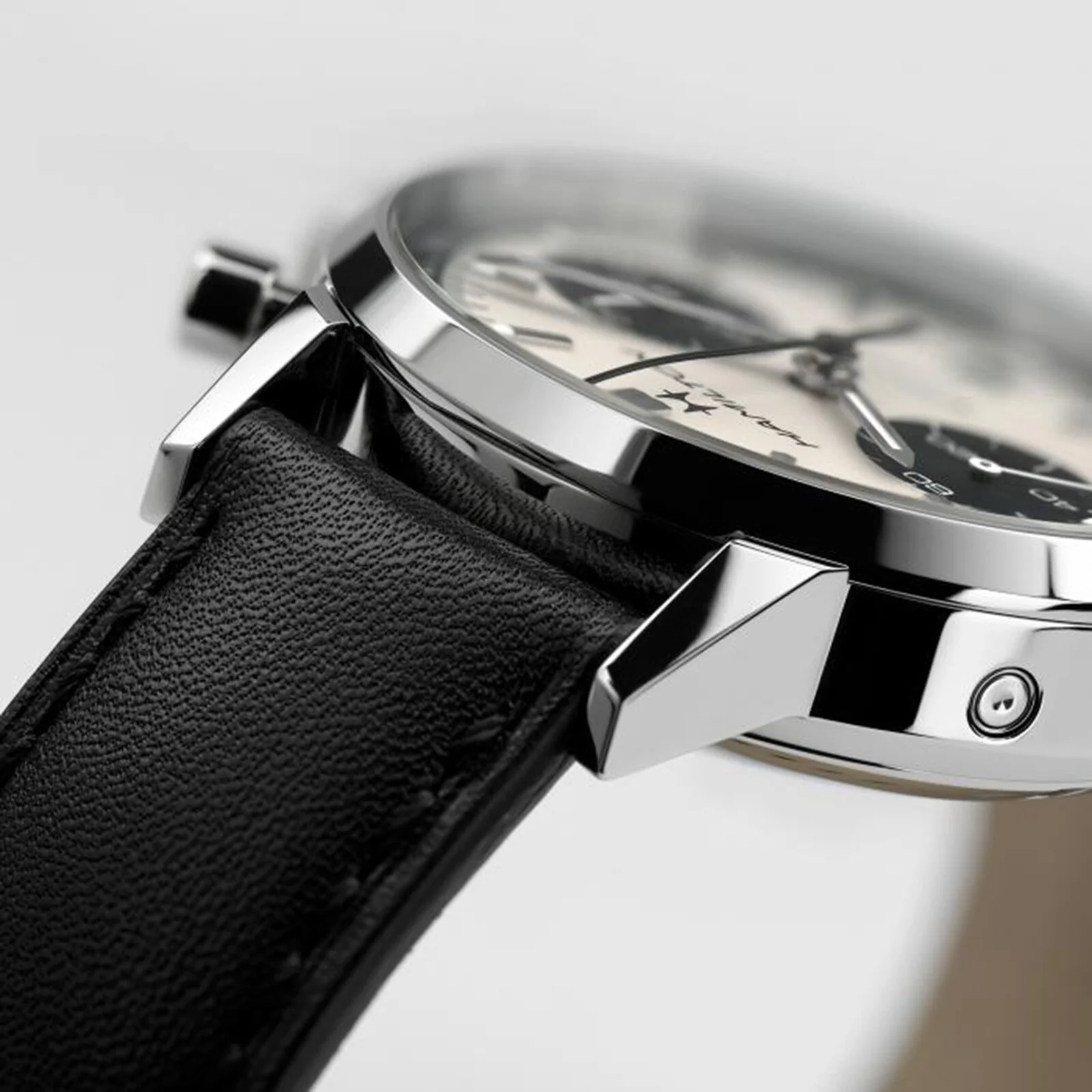 American Classic Intra-Matic Auto Chrono | 40mm, Steel, Leather, White Dial - Image 5