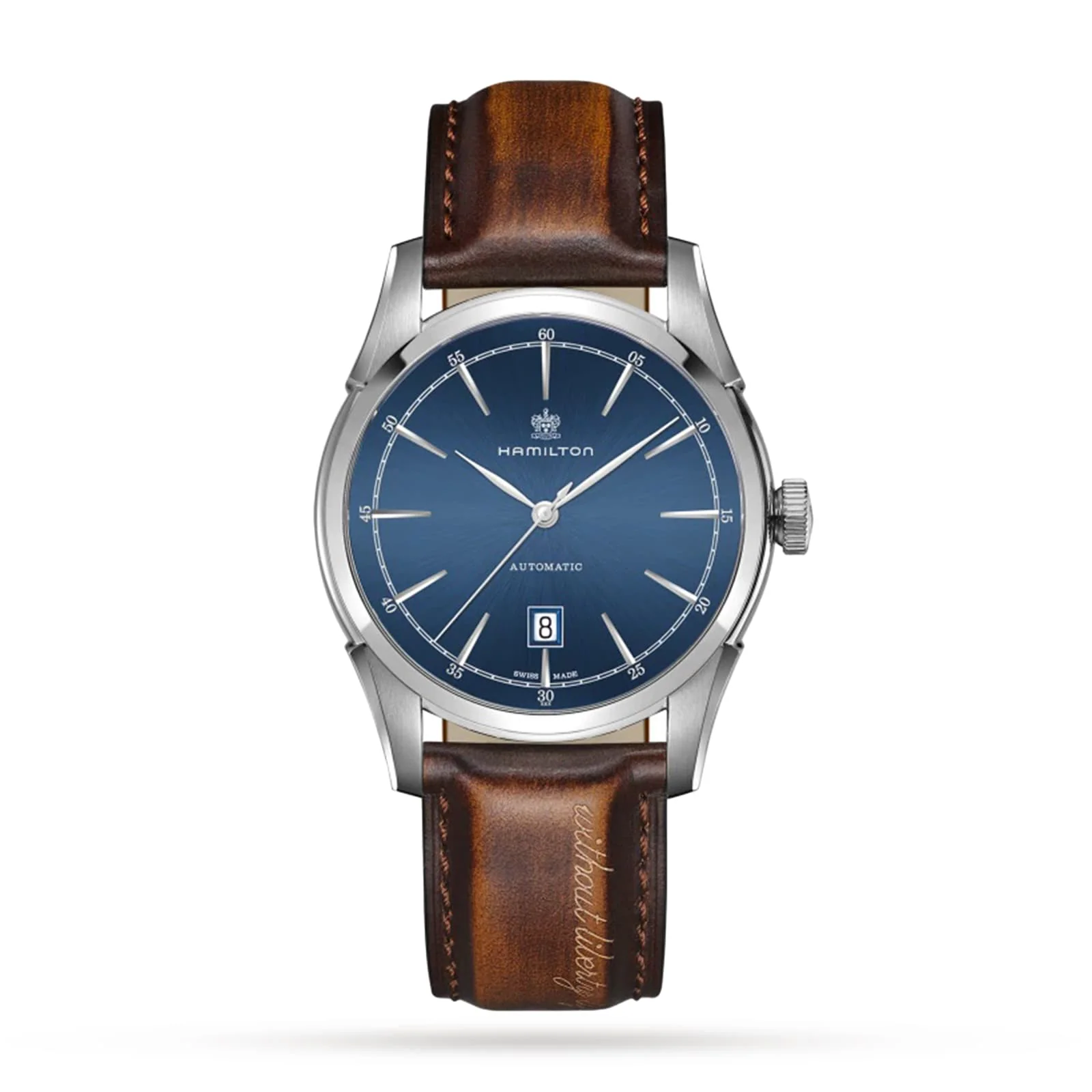 American Classic Spirit of Liberty Auto | 42mm, Steel, Leather, Blue Dial