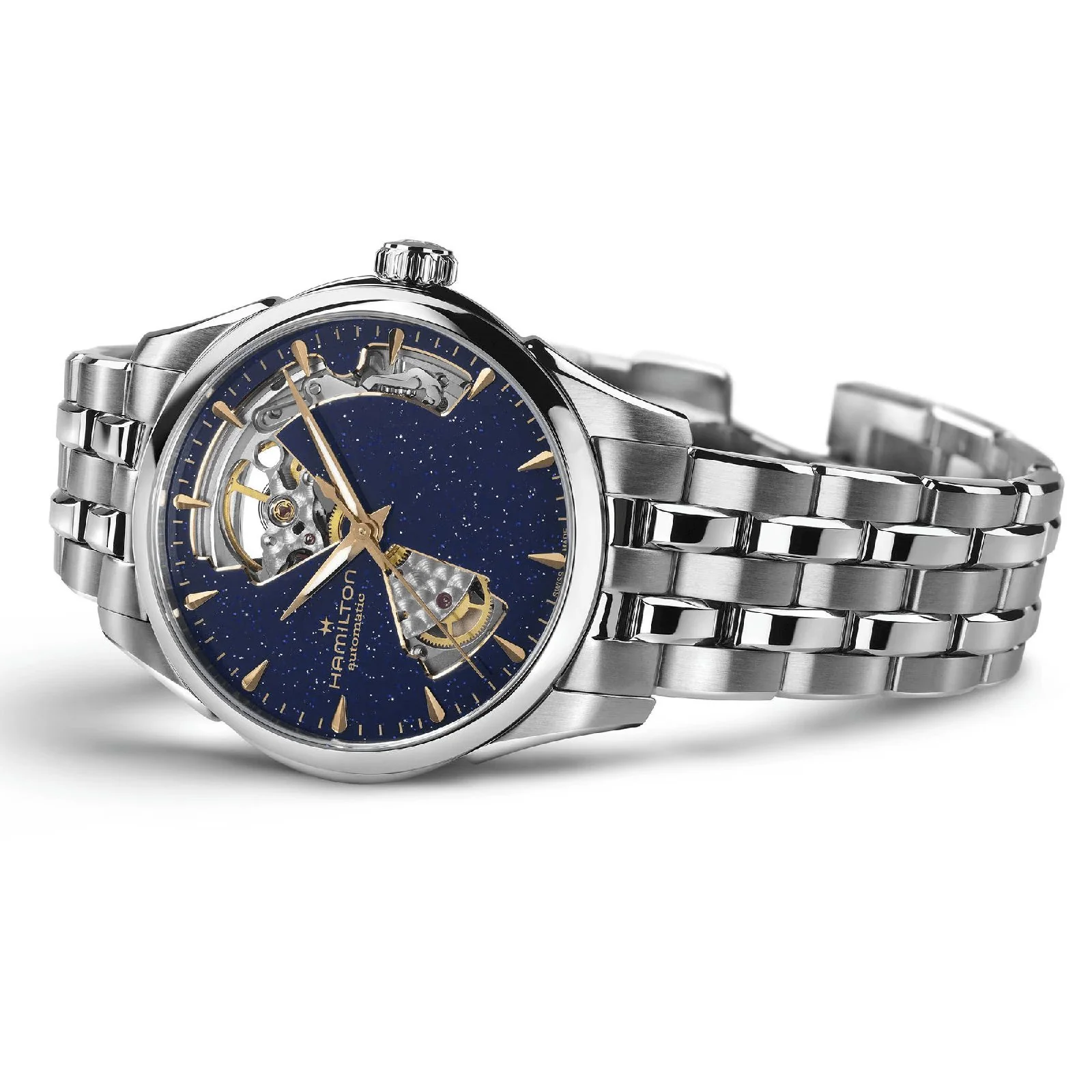Jazzmaster Open Heart Lady Auto | 36mm, Steel, Blue Dial - Image 3