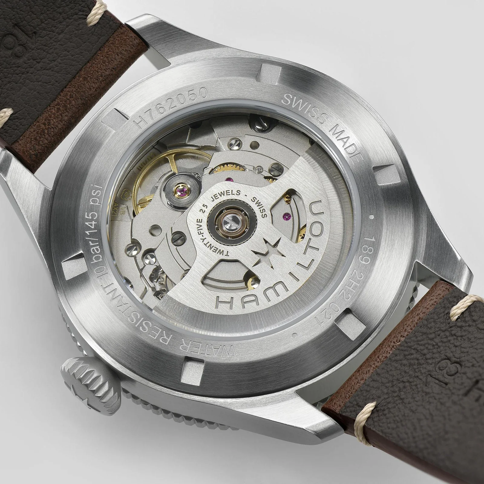 Khaki Aviation Pilot Pioneer | 38mm, Steel, Leather, Black Dial - Image 5
