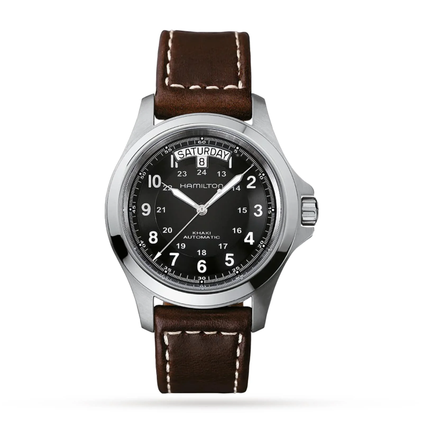 Khaki Field King Auto | 40mm, Steel, Leather, Khaki Dial