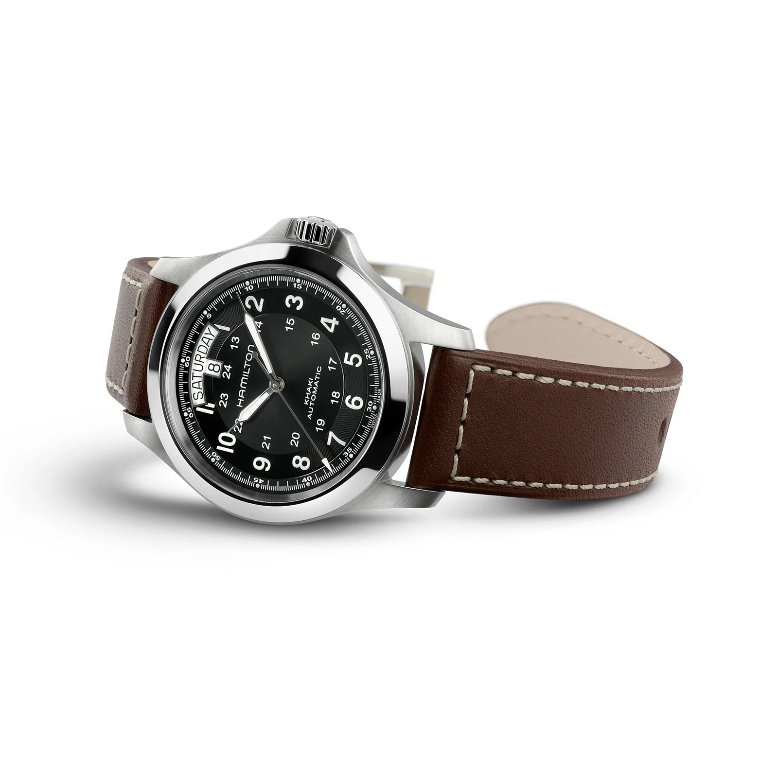 Khaki Field King Auto | 40mm, Steel, Leather, Khaki Dial - Image 2