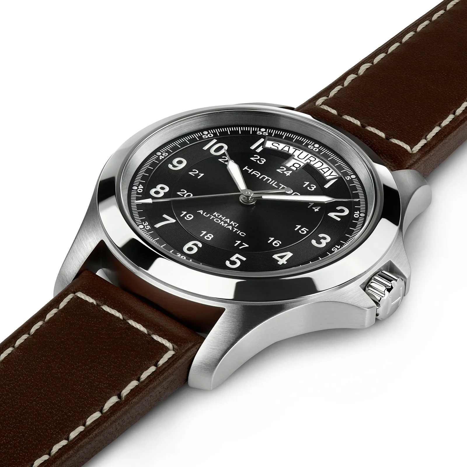 Khaki Field King Auto | 40mm, Steel, Leather, Khaki Dial - Image 4