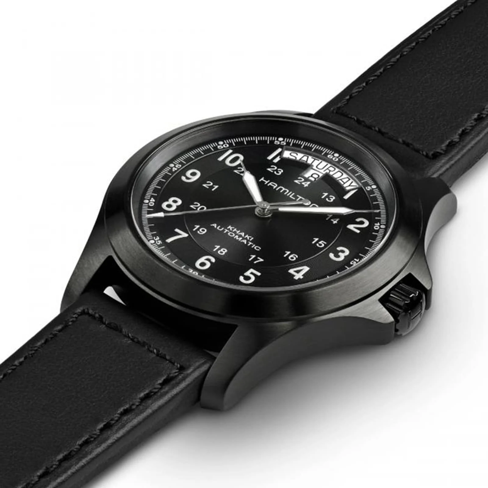 Khaki Field King Auto | 40mm, Steel, Leather, Black Dial - Image 2