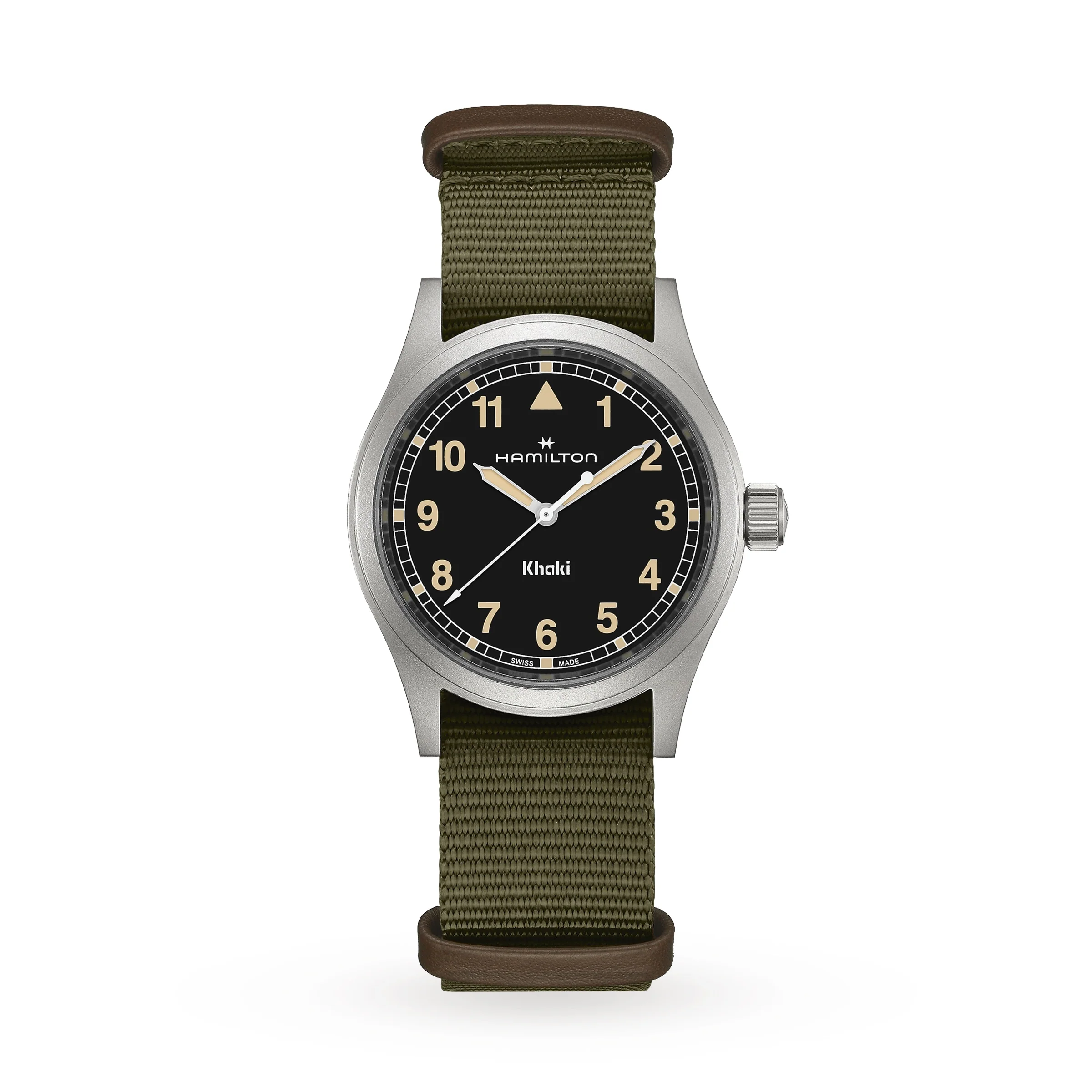 Khaki Field Quartz | 38mm, Steel, CANVAS, Black Dial, Ref. H69401930