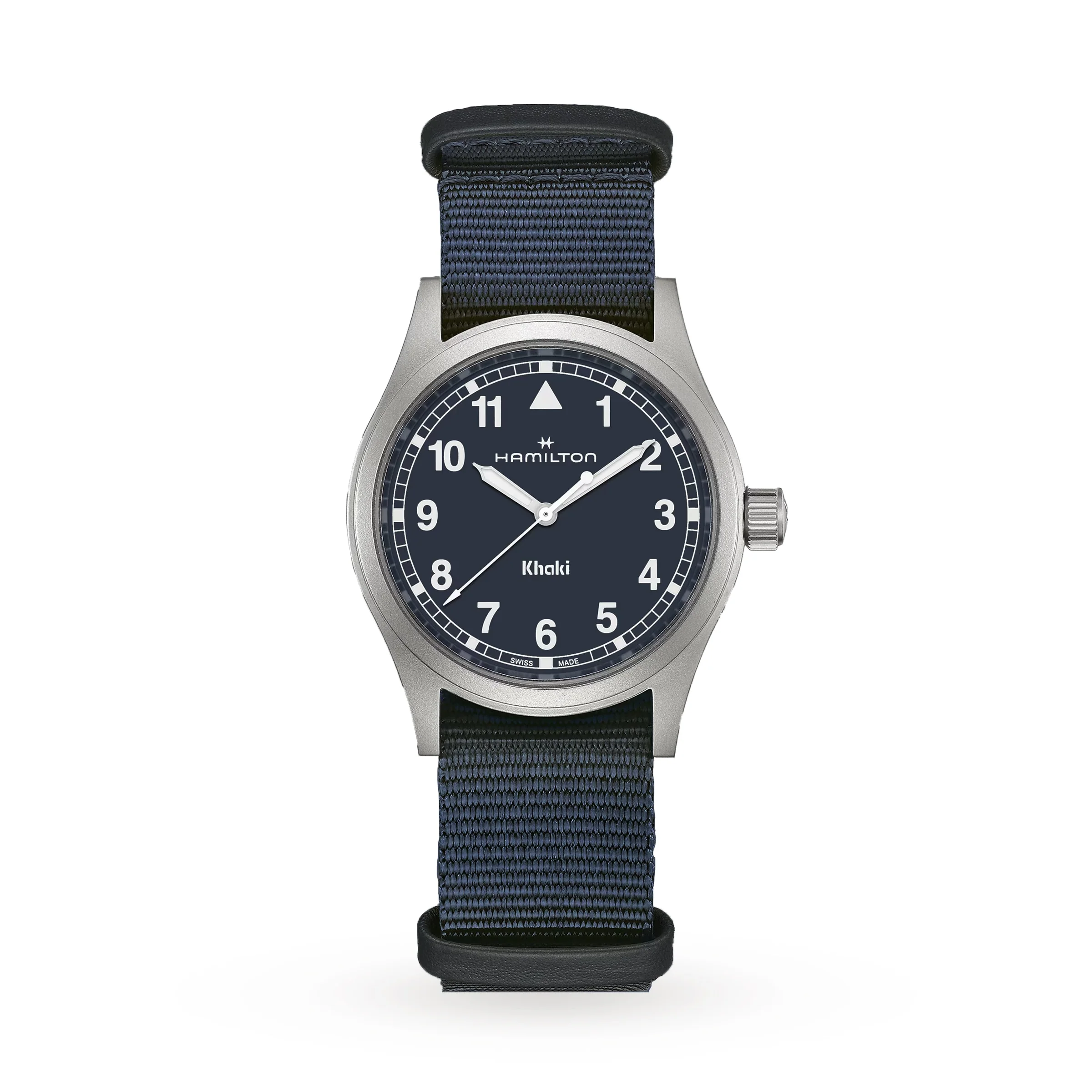Khaki Field Quartz 38mm | 38mm, Steel, CANVAS, Blue Dial