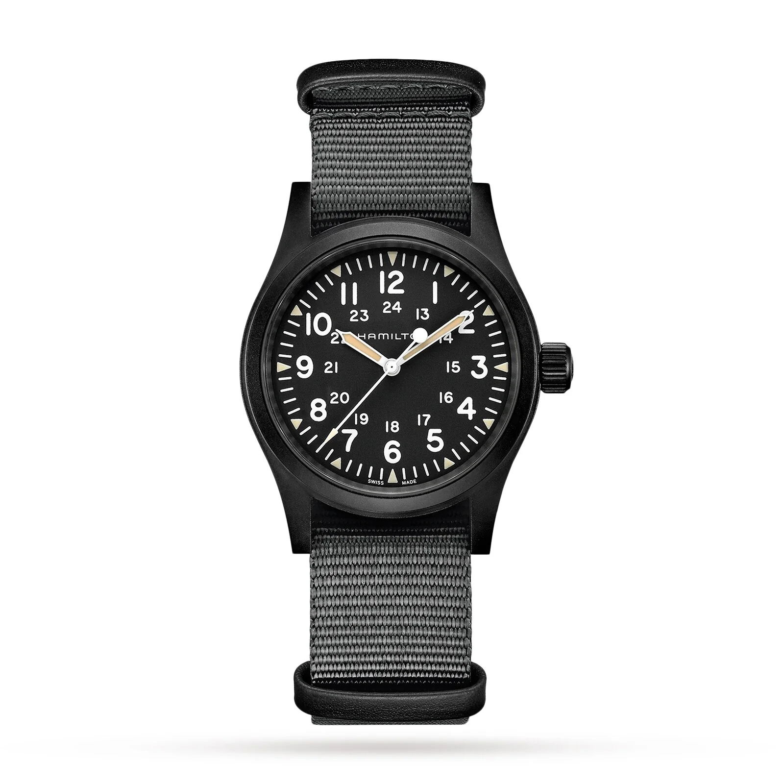 Khaki Field Mechanical | 38mm, Steel, Fabric, Black Dial