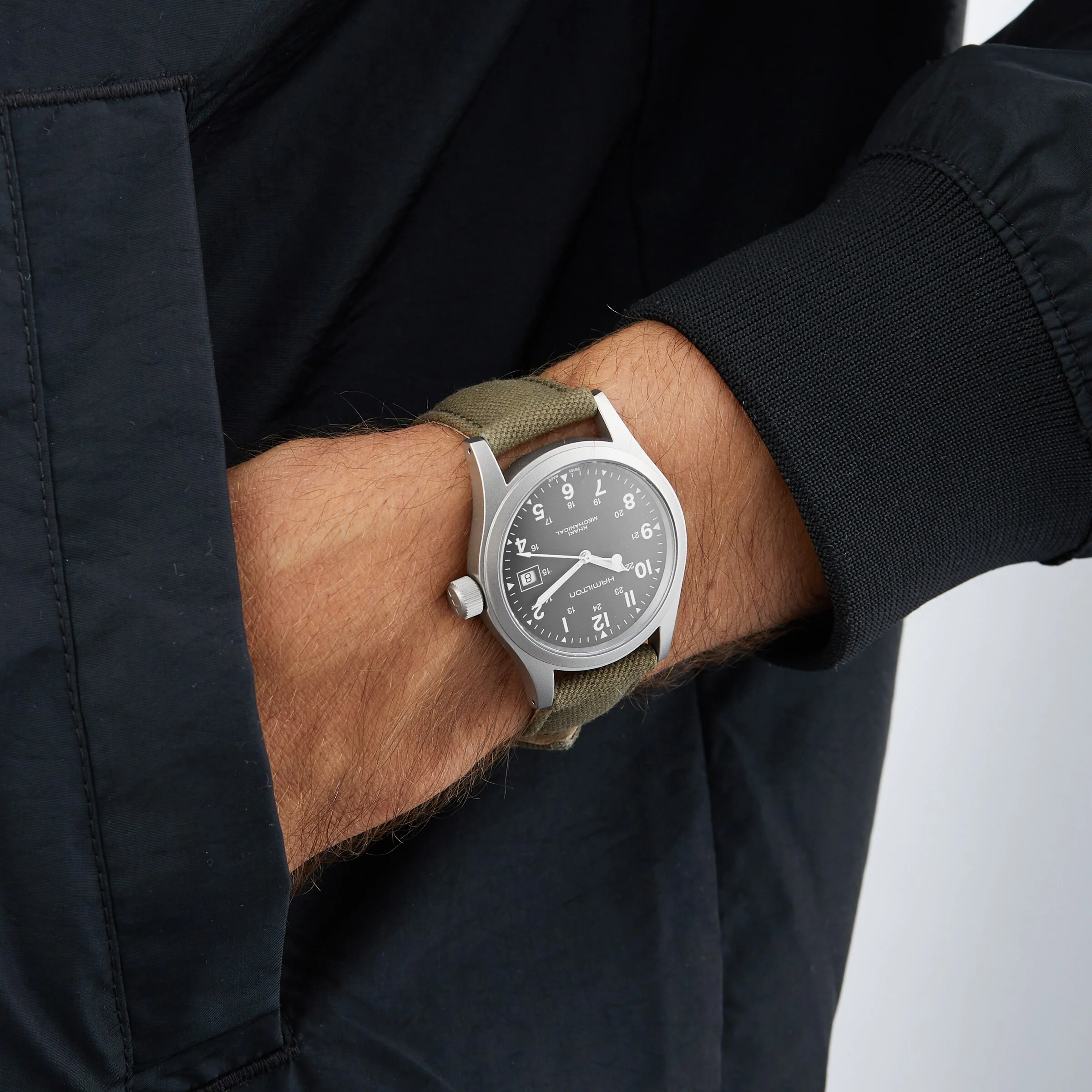 Khaki Field Mechanical | 38mm, Steel, CANVAS, Green Dial - Image 8