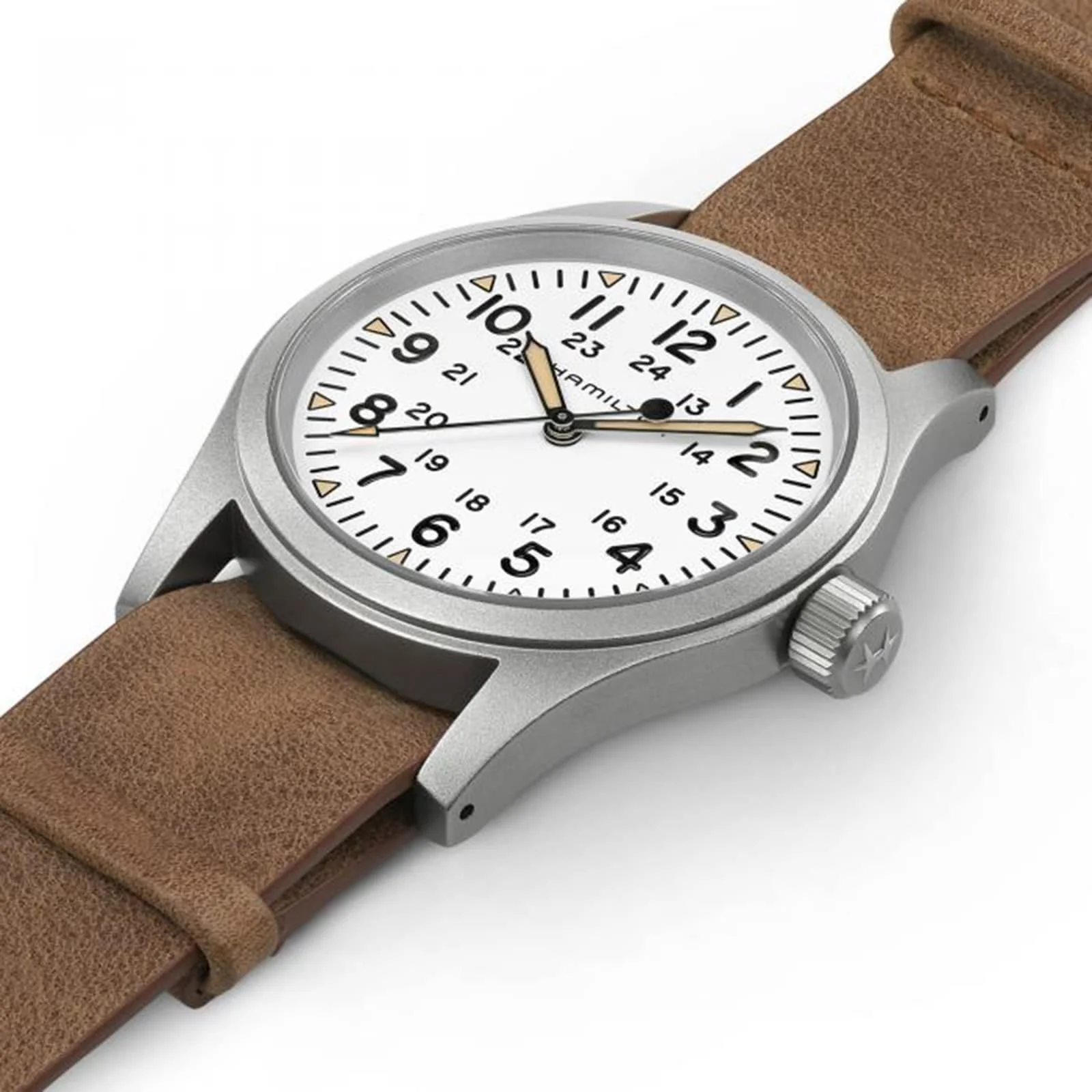 Khaki Field Mechanical | 38mm, Steel, Leather, White Dial - Image 2