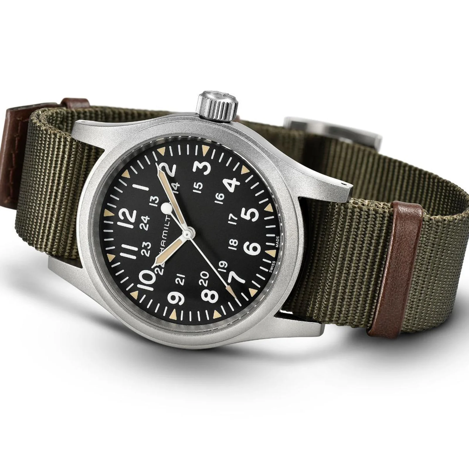 Khaki Field Mechanical 38mm | 38mm, Steel, Fabric, Black Dial - Image 3