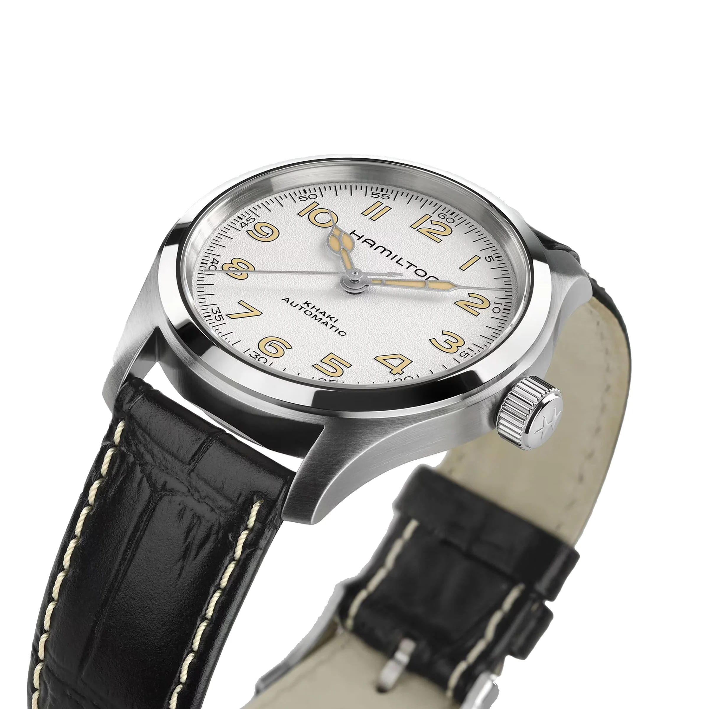 Khaki Field Murph 38mm | 38mm, Steel, Leather, White Dial - Image 4