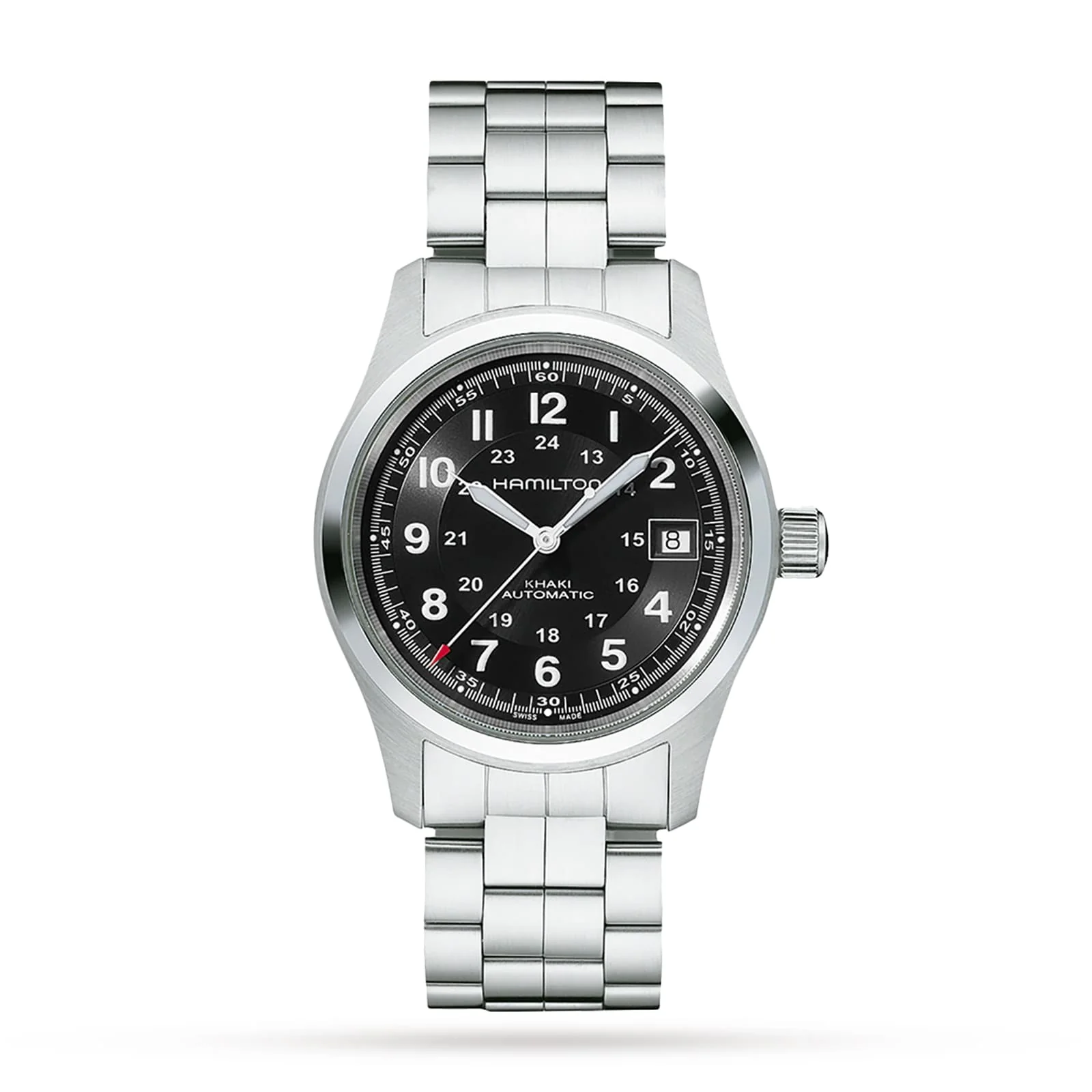Khaki Field Auto | 38mm, Steel, Black Dial, Ref. H70455133