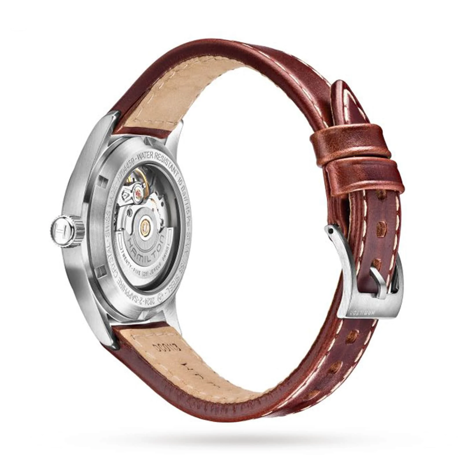 King Auto | 38mm, Steel, Leather, Silver Dial - Image 2