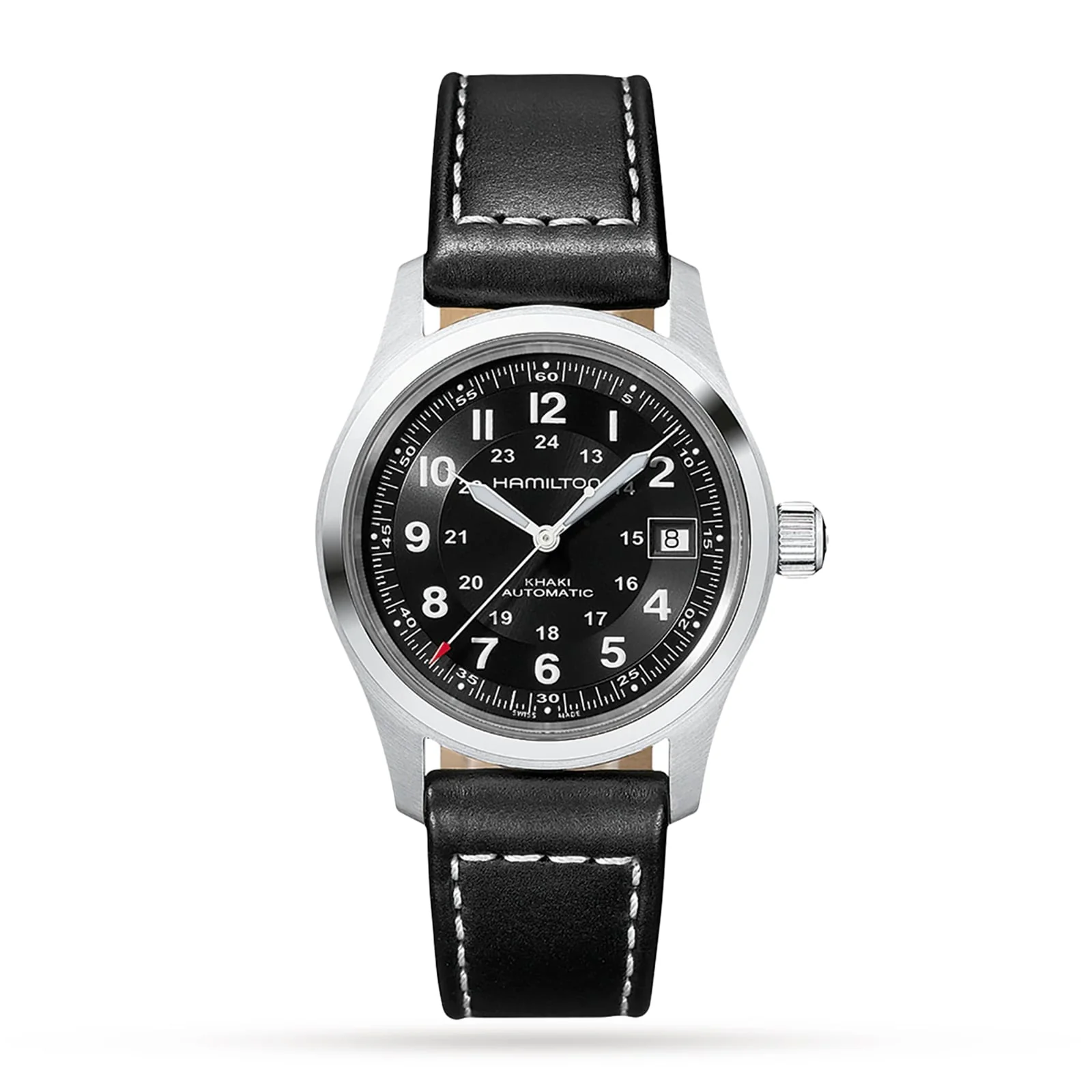Khaki Field Auto | 38mm, Steel, Black Dial, Ref. H70455733