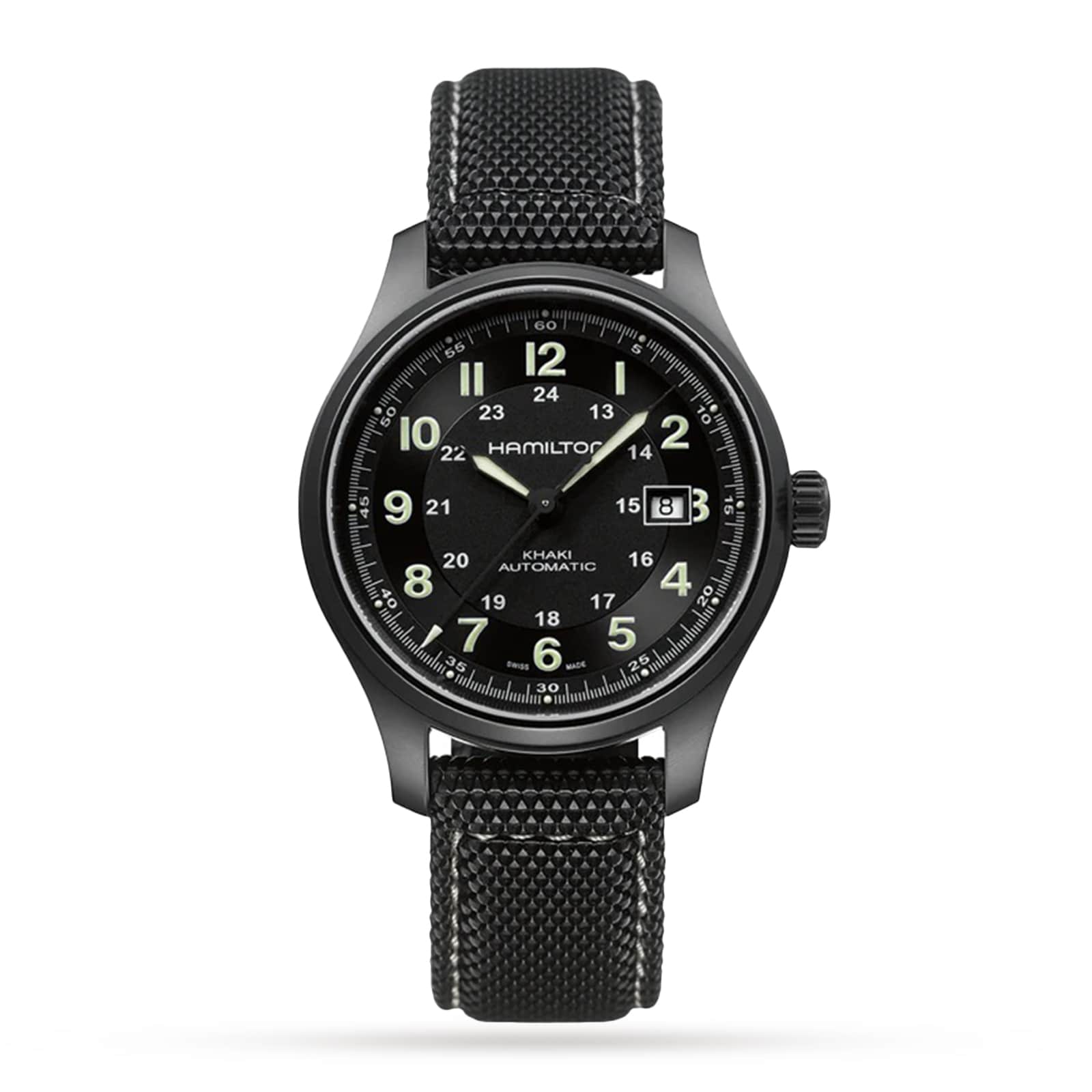 Khaki Field Titanium Auto | 42mm, Titanium, Rubber, Black Dial