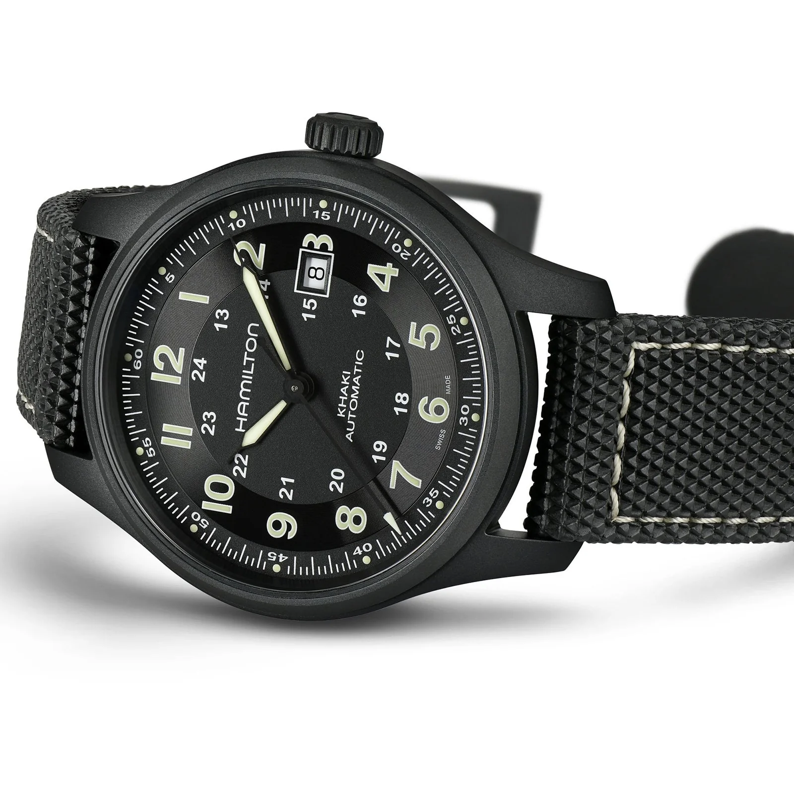 Khaki Field Titanium Auto | 42mm, Titanium, Rubber, Black Dial - Image 3