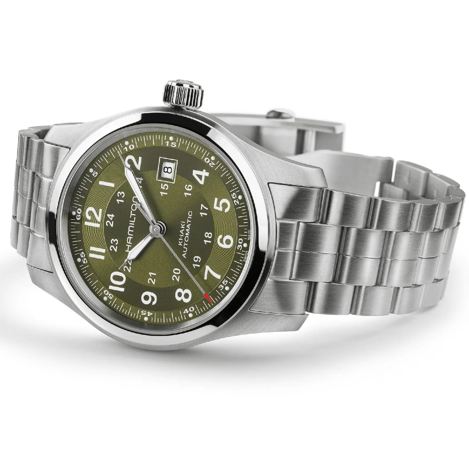 Khaki Field Auto 42mm | 42mm, Steel, Green Dial - Image 4