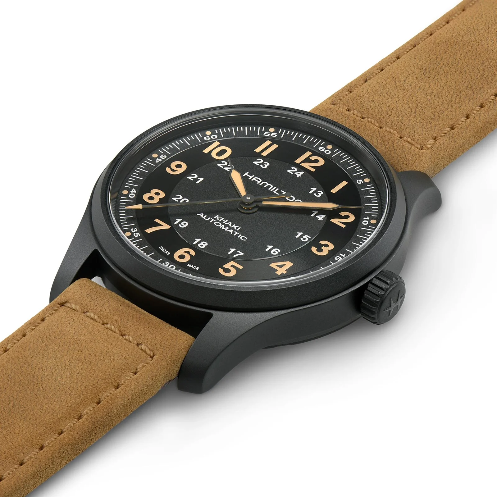 Khaki Field Titanium Auto | 42mm, Titanium, Leather, Black Dial - Image 2