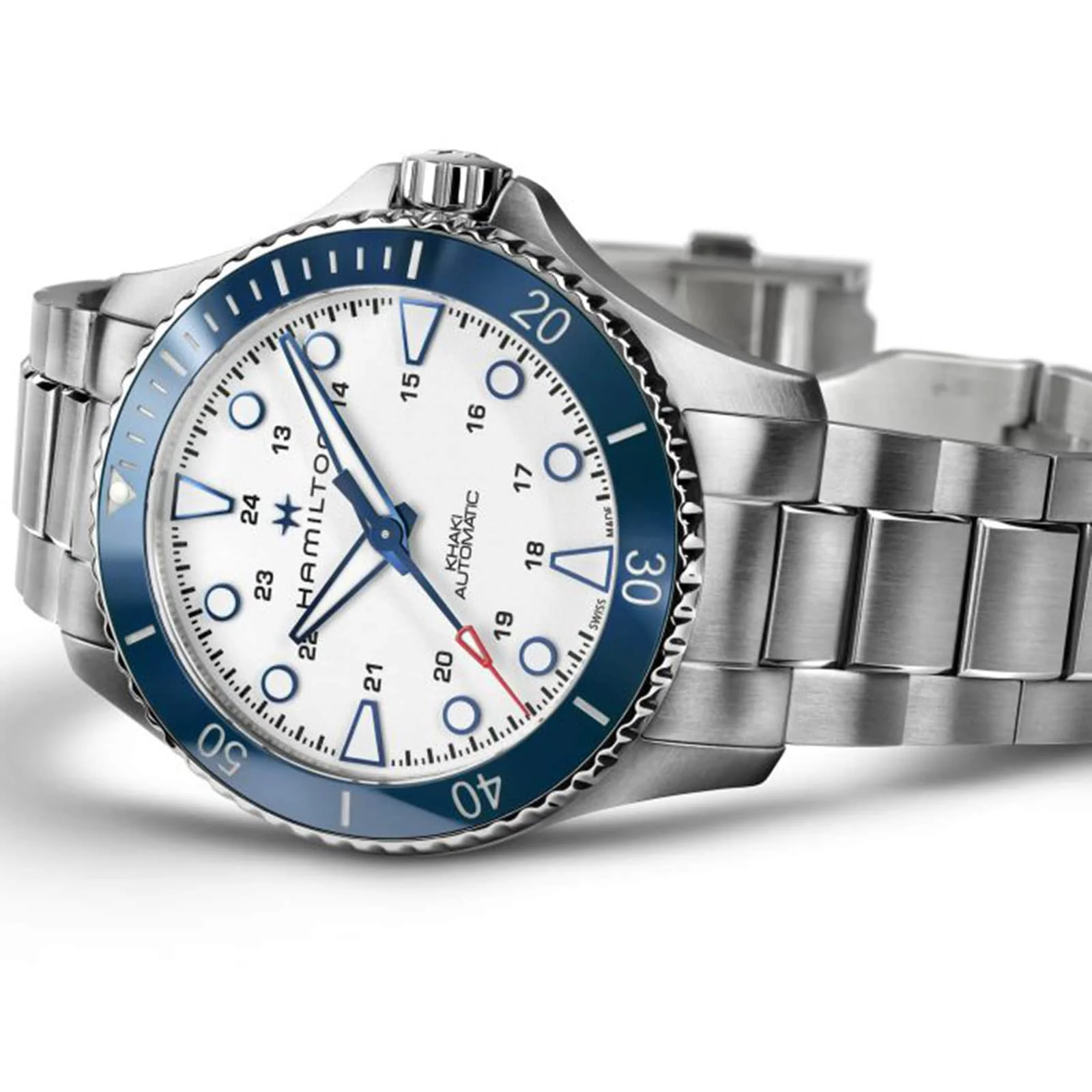 Khaki Navy Scuba Auto | 43mm, Steel, White Dial - Image 3