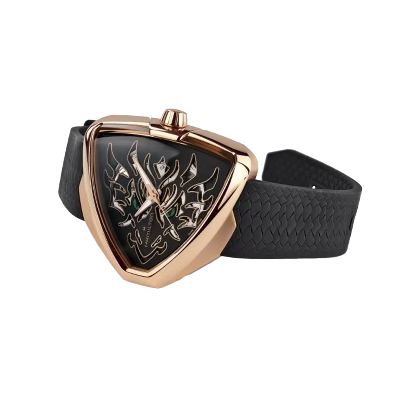 Khaki Field King Auto | 42mm, Two-Tone Steel & PVD Rose Gold, Rubber, Black Dial - Image 3