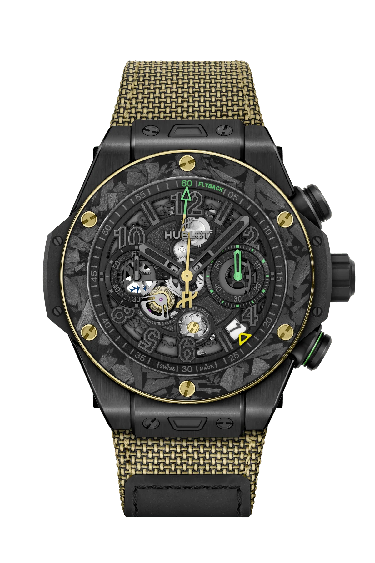 Big Bang Reloaded Usain Bolt Ceramic Carbon | 44mm, Ceramic, Rubber, Black Dial