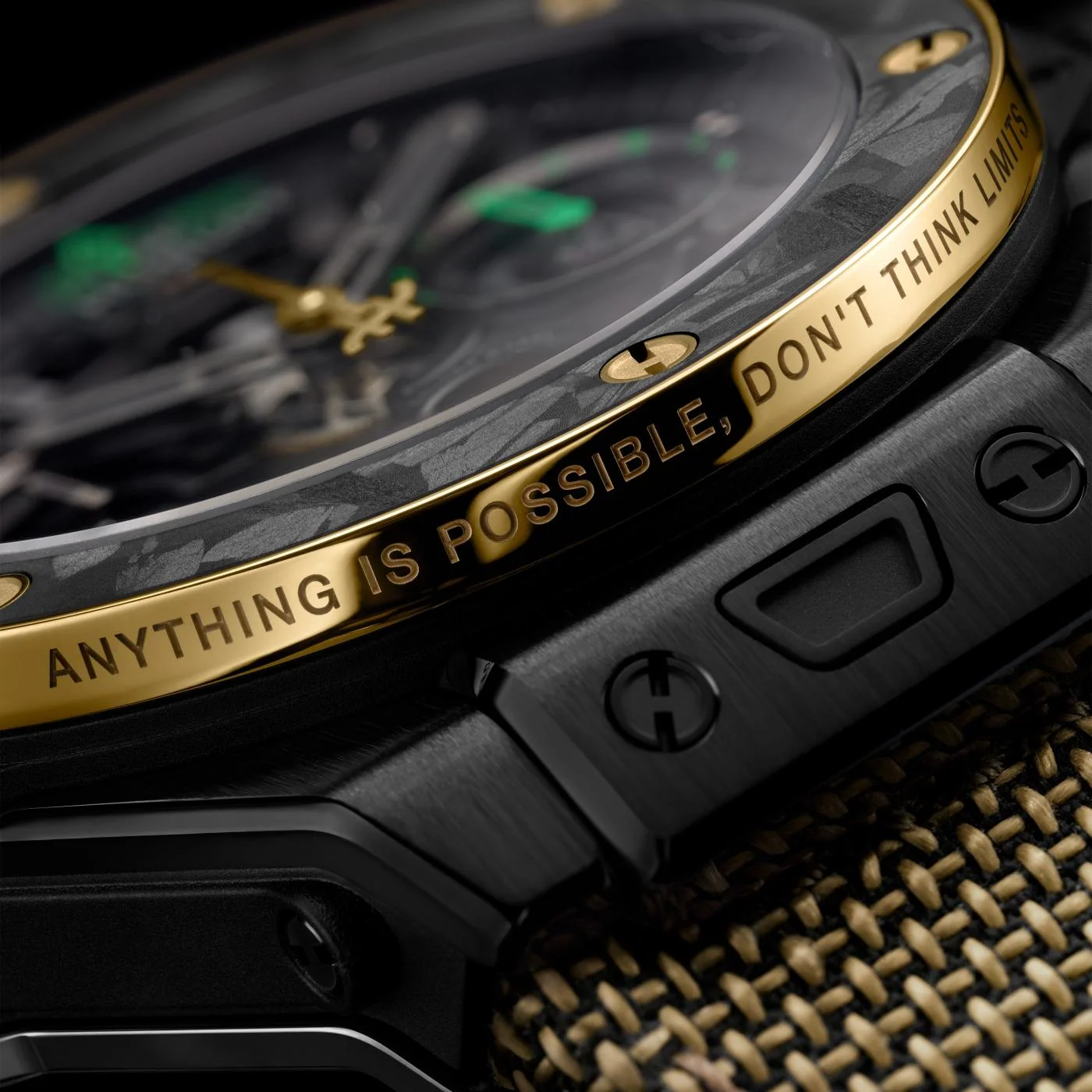 Big Bang Reloaded Usain Bolt Ceramic Carbon | 44mm, Ceramic, Rubber, Black Dial - Image 5