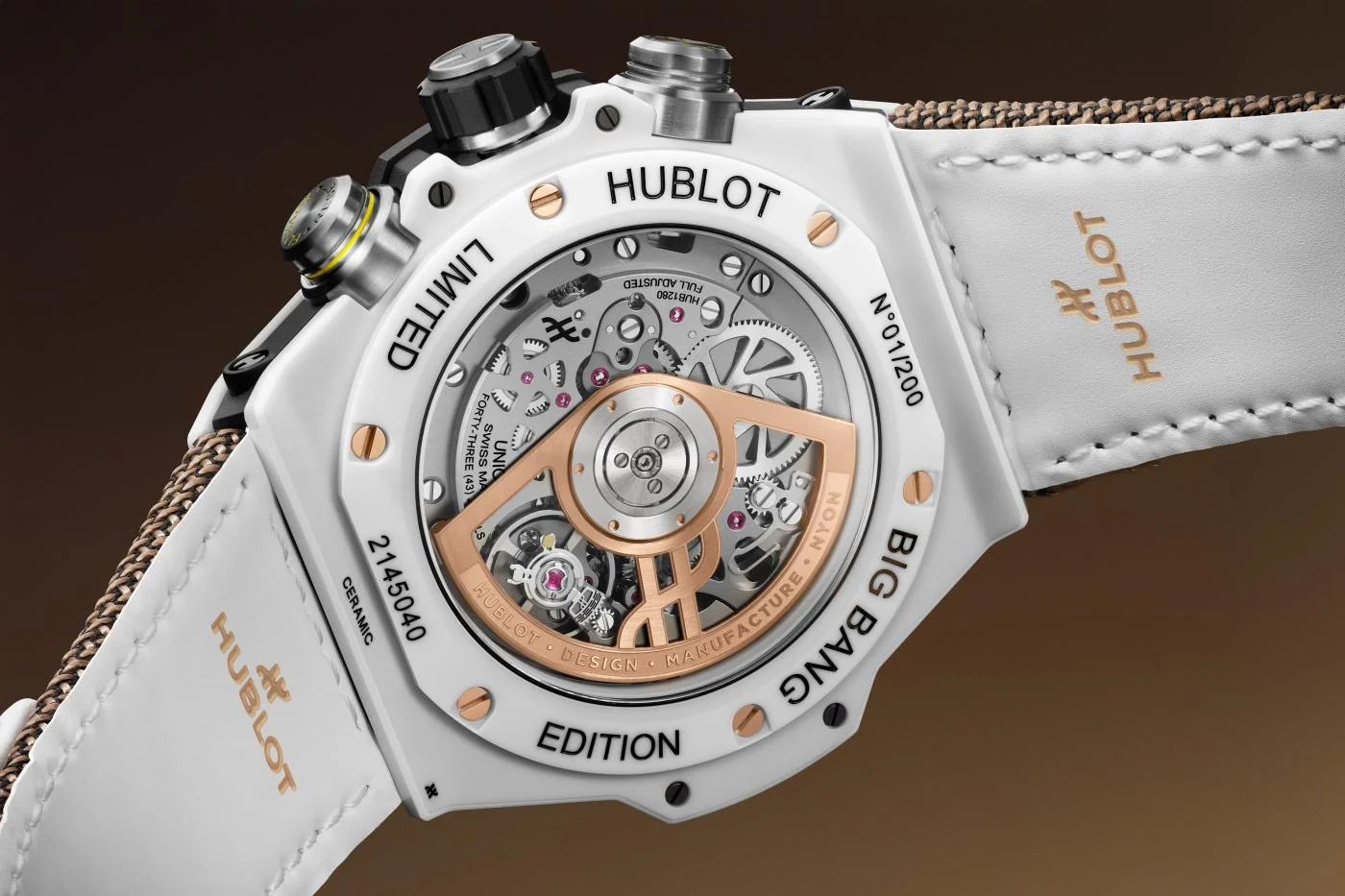 Big Bang Reloaded Kylian Mbappé White Ceramic | 44mm, Ceramic, Fabric, Silver Dial - Image 3