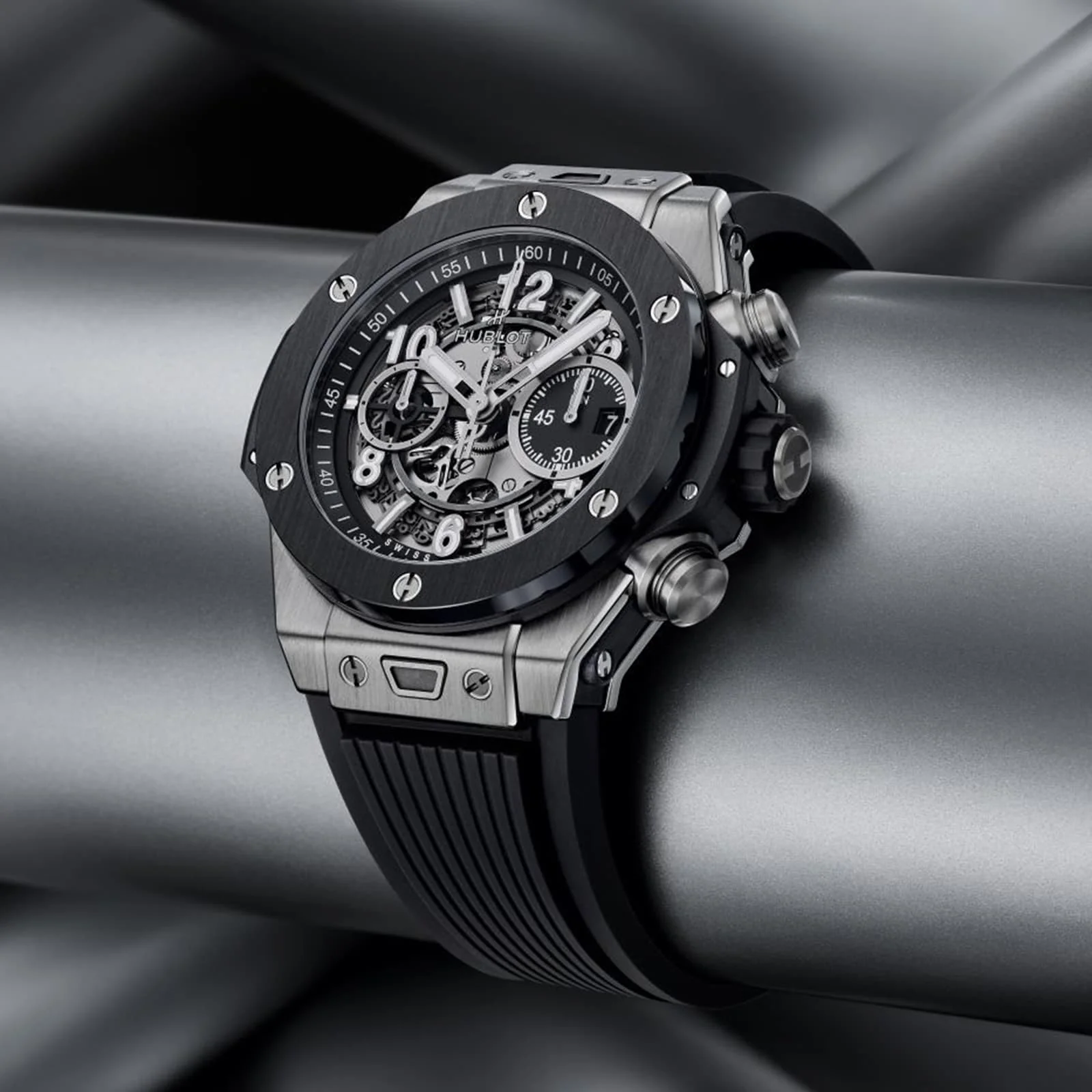Big Bang Unico Titanium Ceramic | 45mm, Titanium, Rubber, Silver Dial - Image 3