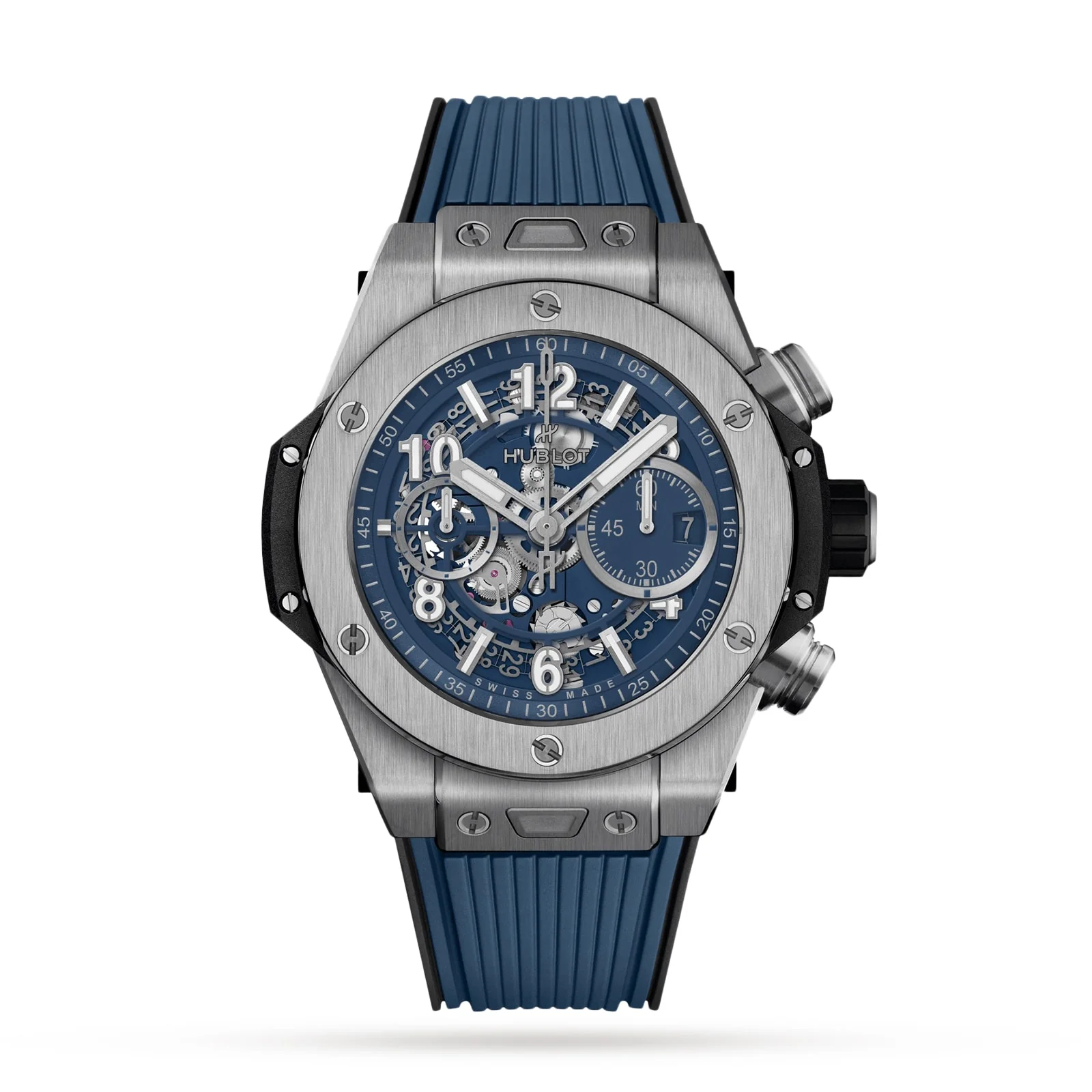 Big Bang Unico Titanium Blue | 44mm, Titanium, Rubber, Blue Dial