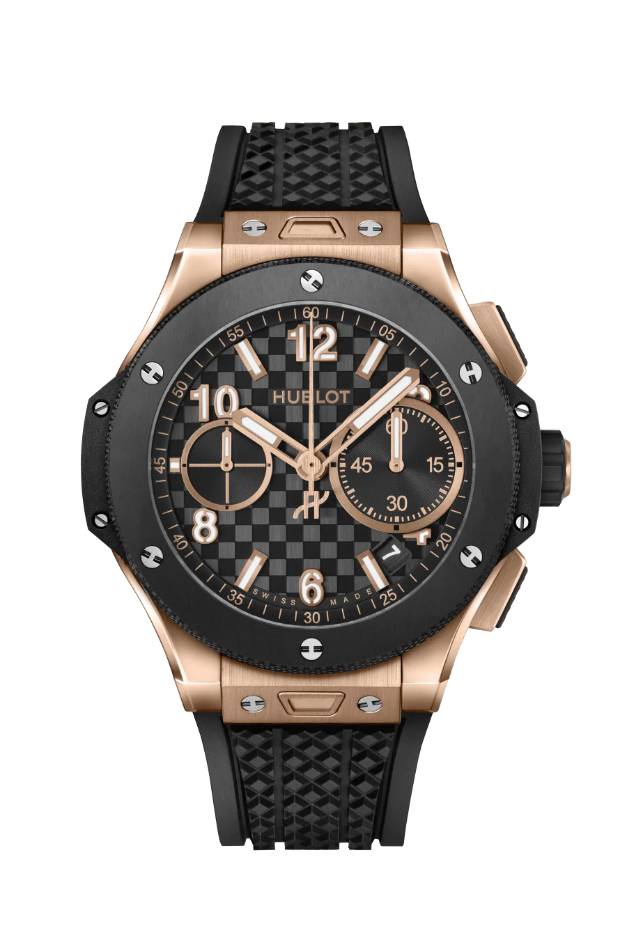 Big Bang Original Unico King Gold Ceramic | 43mm, Ceramic & 18K Rose Gold, Rubber, Black Dial