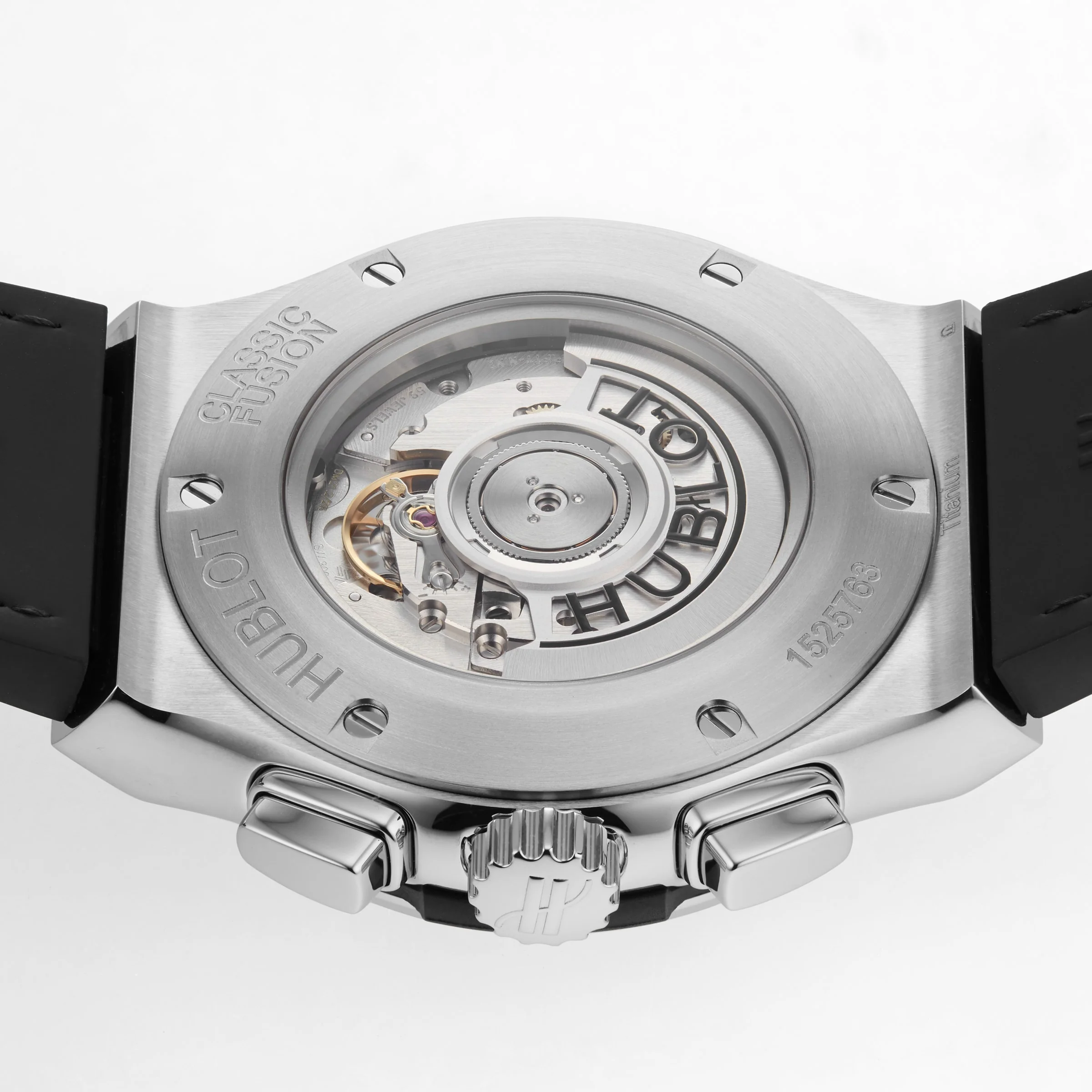 Classic Fusion Chronograph Titanium | 45mm, Titanium, Alligator Leather, Black Dial - Image 5