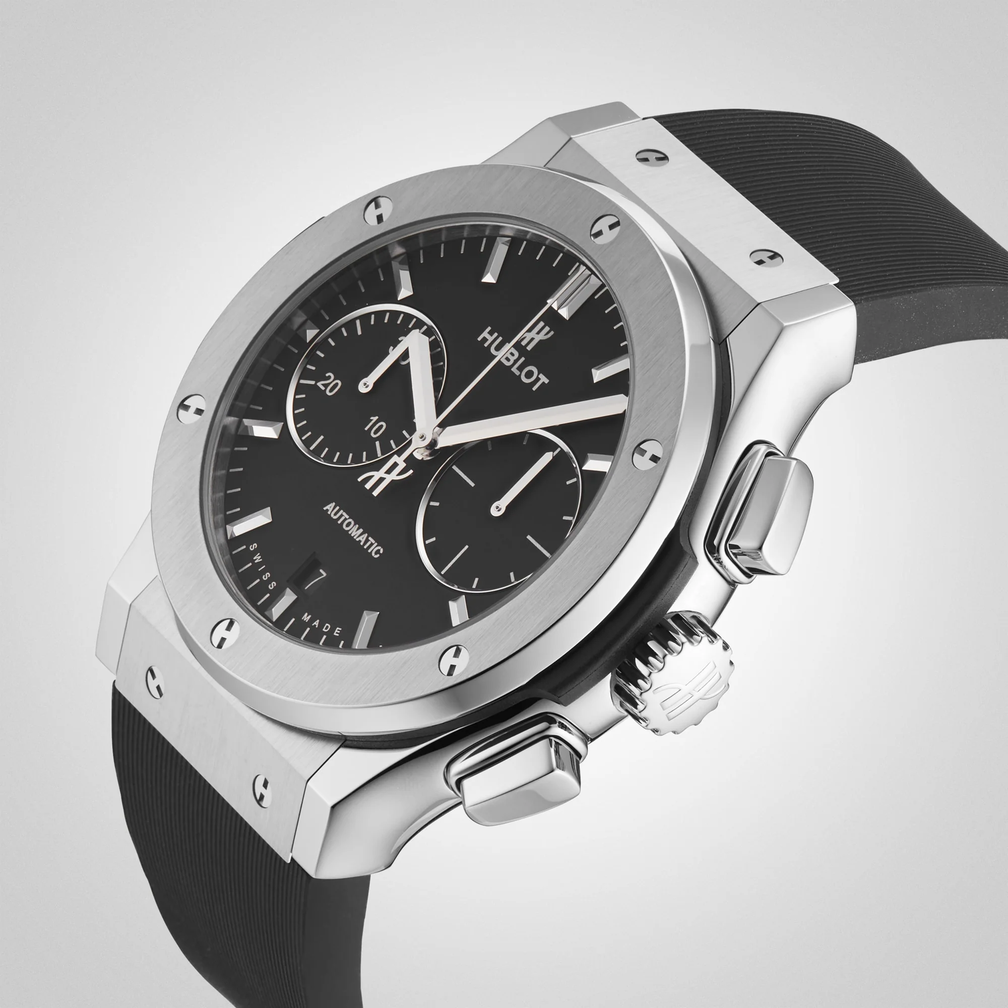 Classic Fushion Chronograph Titanium | 45mm, Titanium, Rubber, Black Dial - Image 6