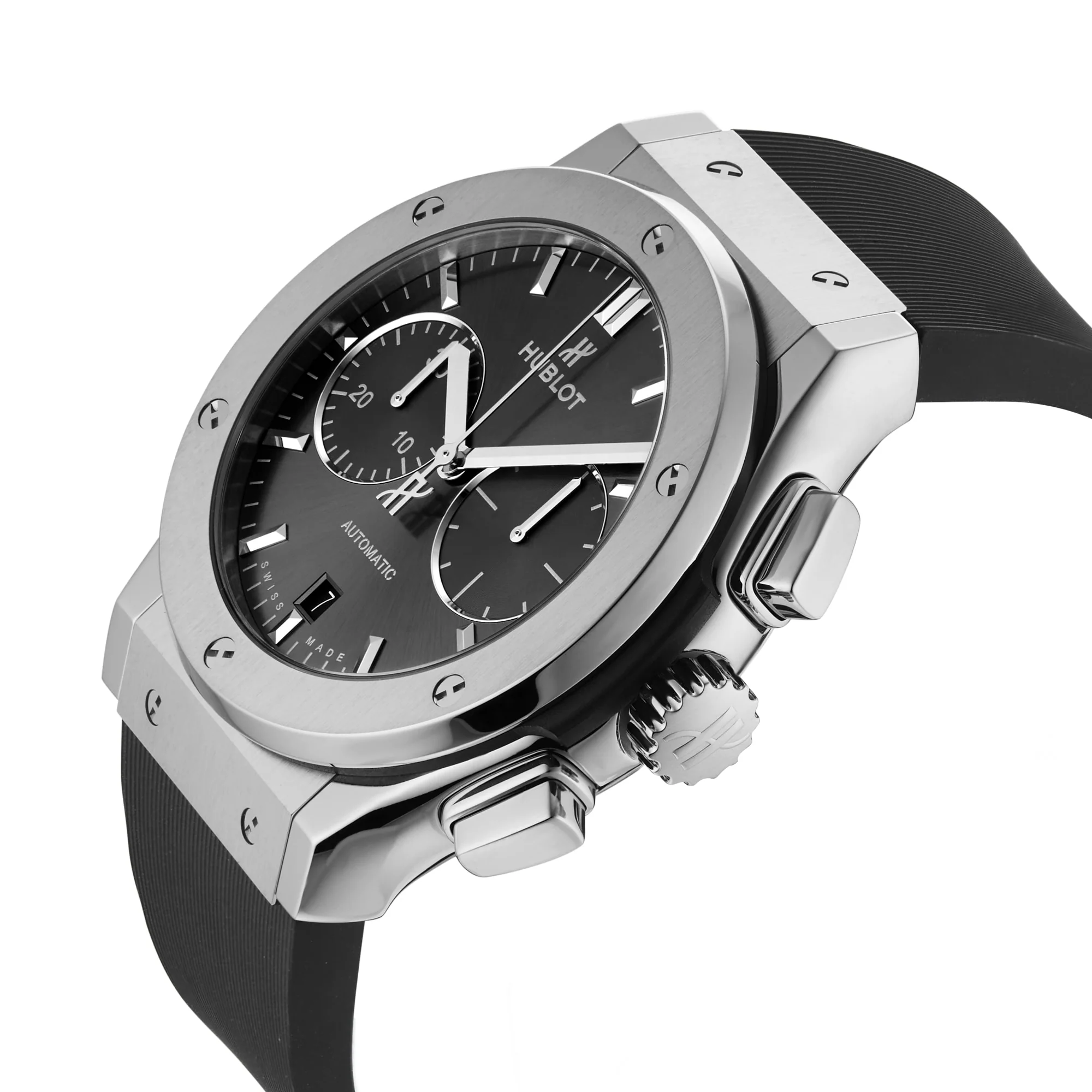 Classic Fusion Racing Grey Chronograph Titanium | 45mm, Titanium, Rubber, Grey Dial - Image 6